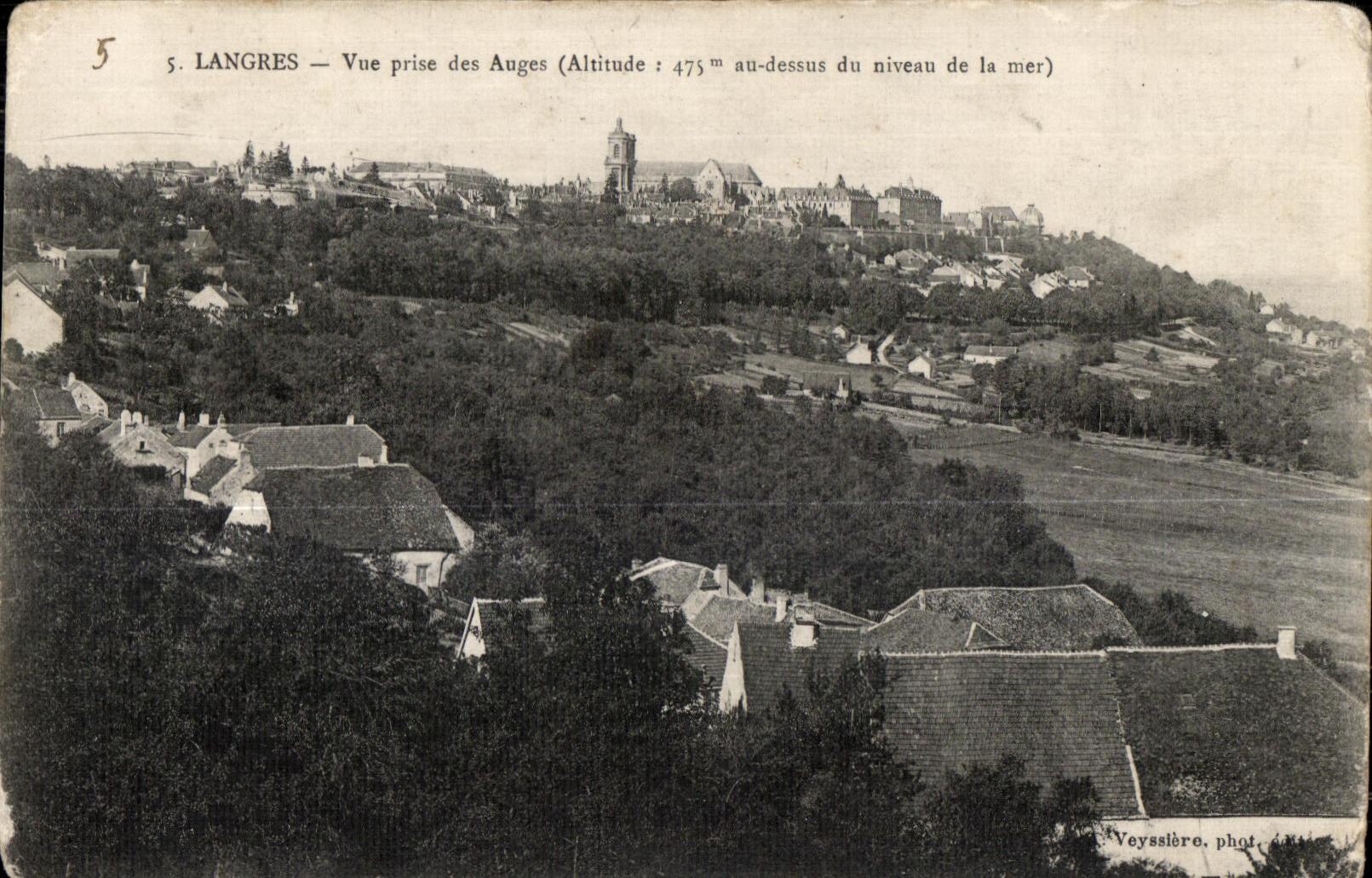 CPA Langres Vue prise des Auges au dessus du niveau de la mer