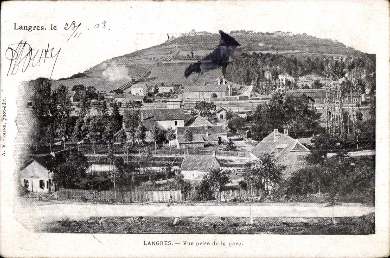 CPA Langres Vue Prise de la gare