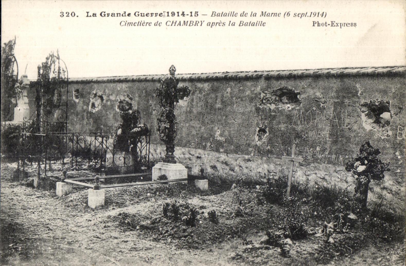 CPA the Balaille Great War of the Marne Cemetery of Chambry