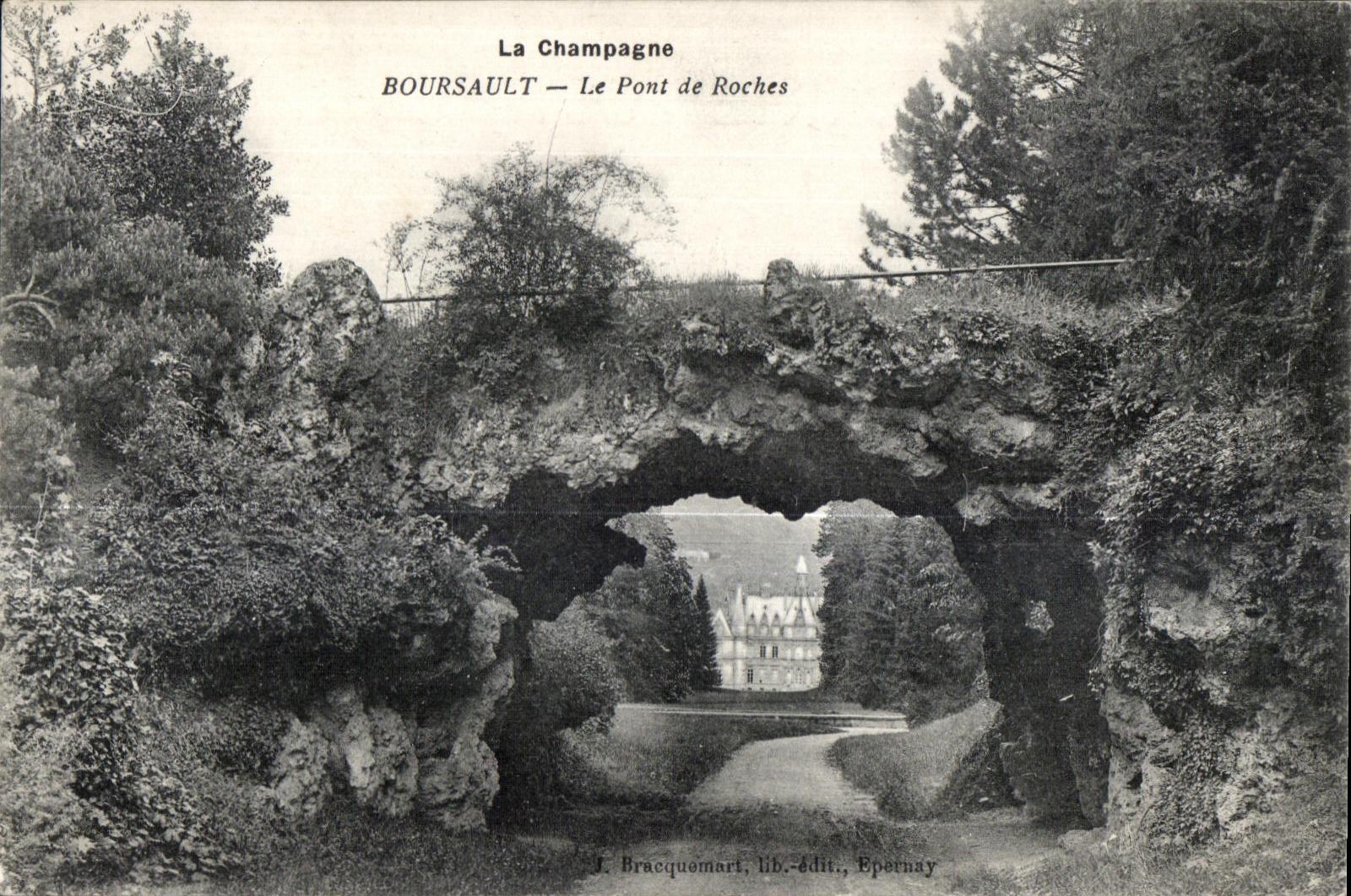 CPA the Boursault Champagne the Bridge of Rocks