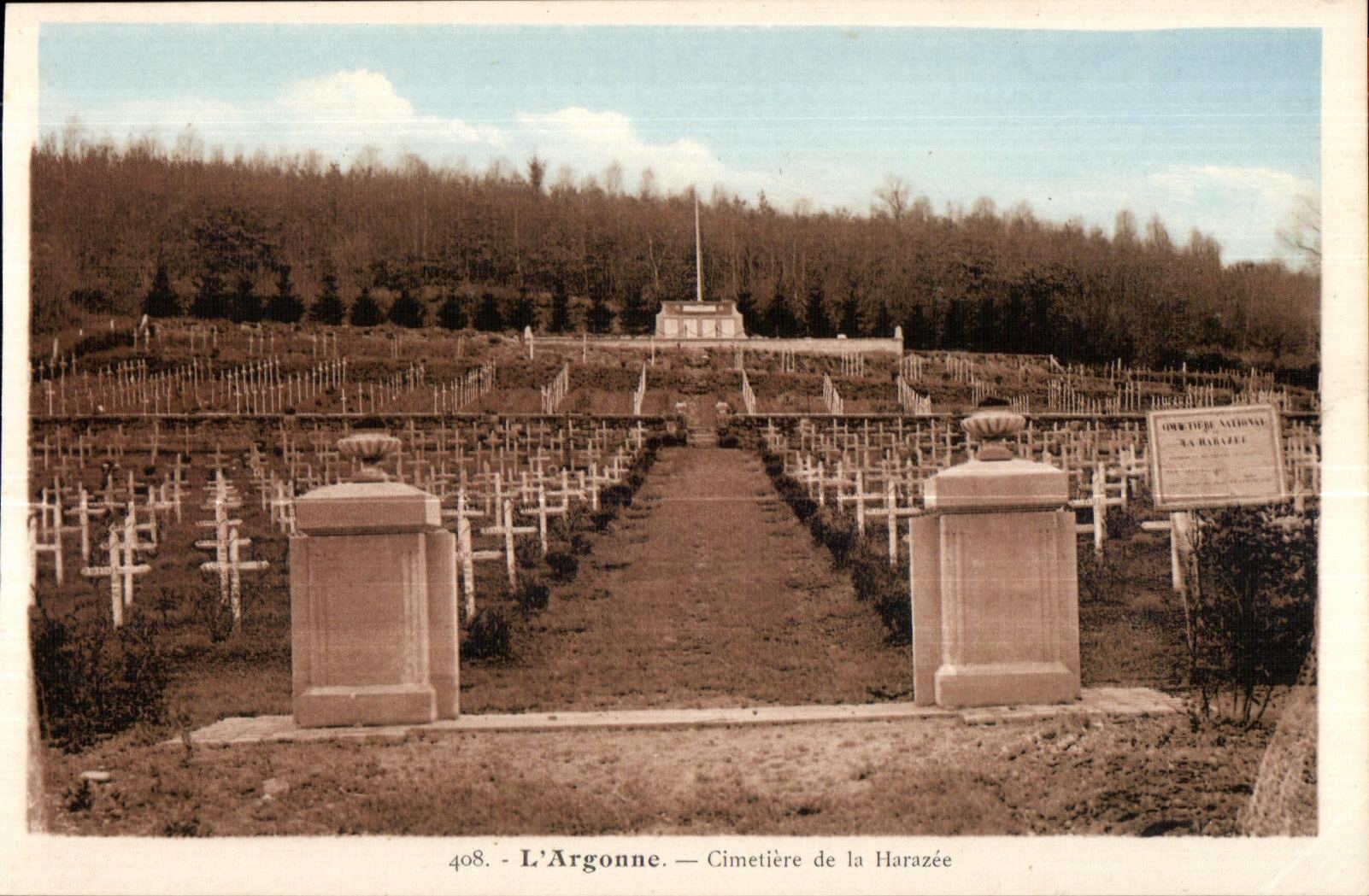 CPA Argonne Cemetery of Harazee Militaria