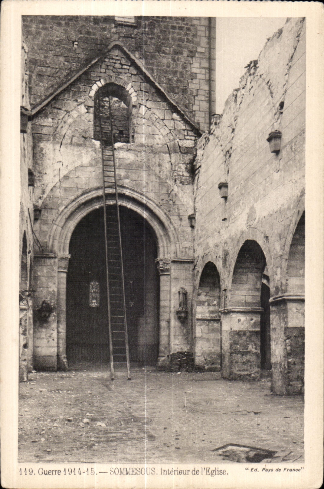 CPA War 1914-15 Interior Sommesous of I Church