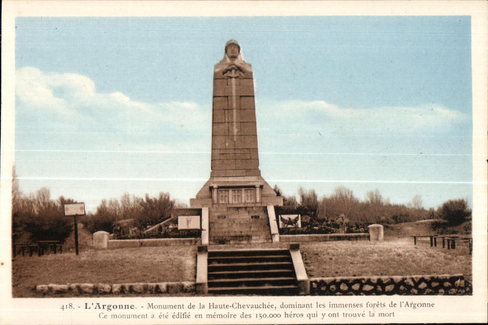 CPA Militaria CPA Argonne Monument of the High Ride