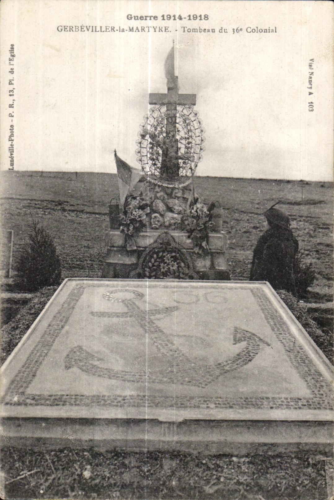 CPA Militaria CPA War 1914-1918 Gerbeviller Martyrdom Tomb of the Colonial 36e