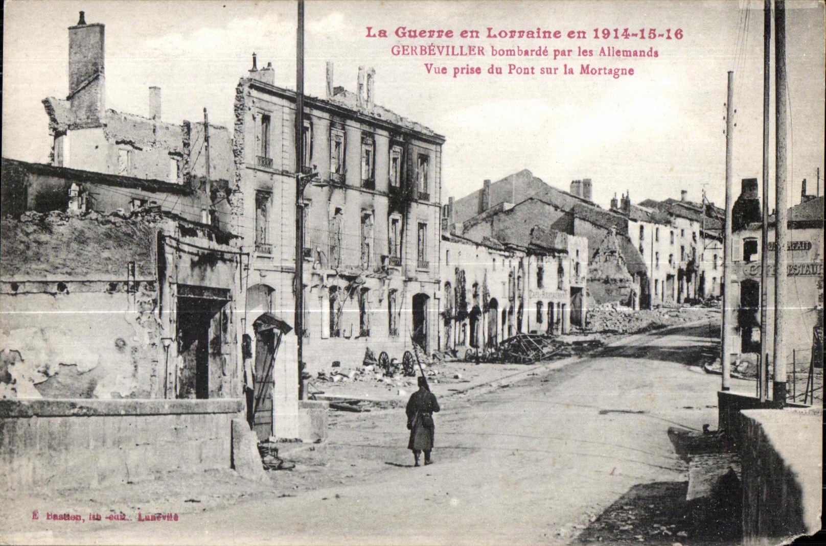 CPA Militaria CPA the War in Lorraine in 1914-16 Gerbeviller bombardee