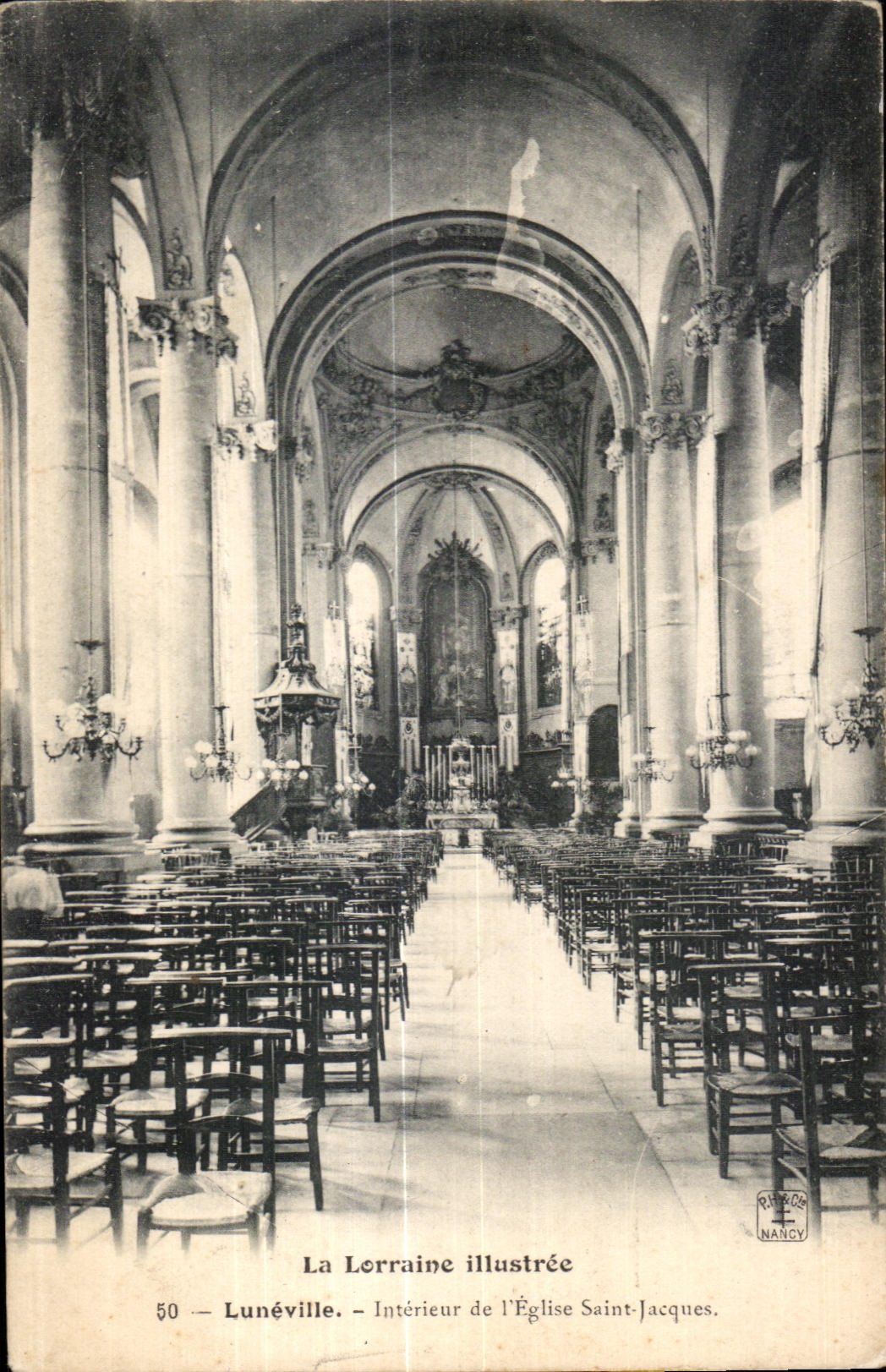 CPA Militaria CPA illustrated Lorraine Luneville Interior of Church Saint Jaques