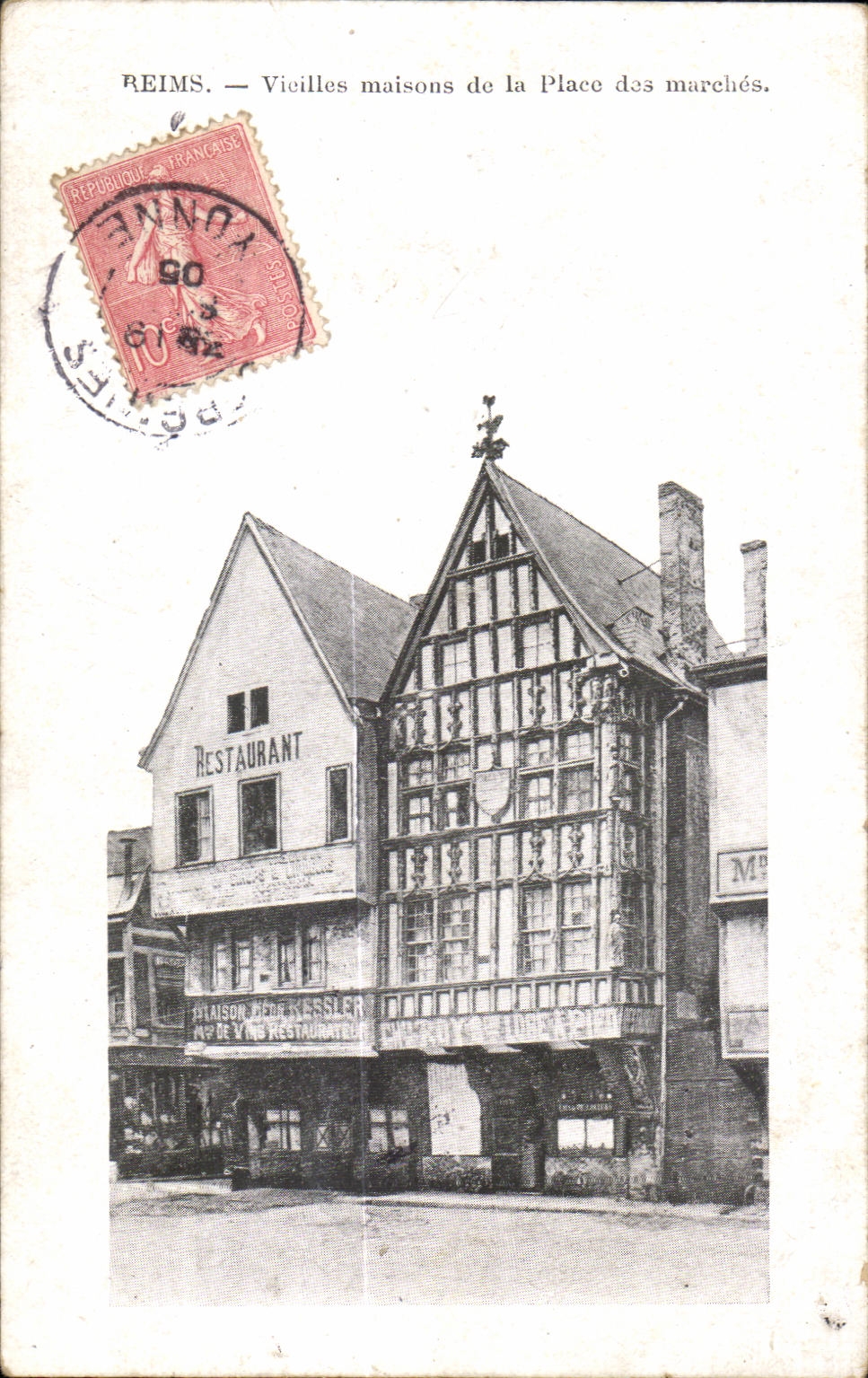 Reims Old women houses of Place of the Markets