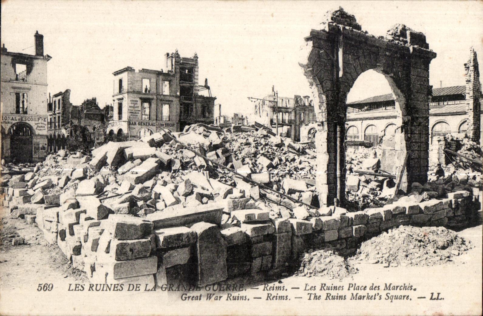The Ruins Of the Reims Great War the Ruins Places of Marchis Miltiaria