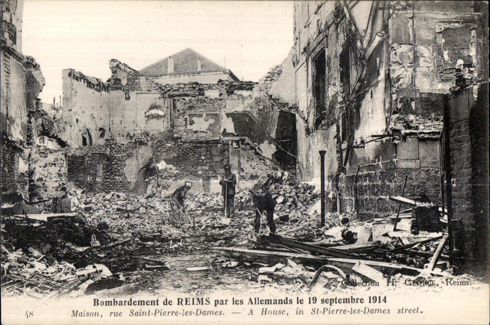 CPA Reims Bombardment by the Germans