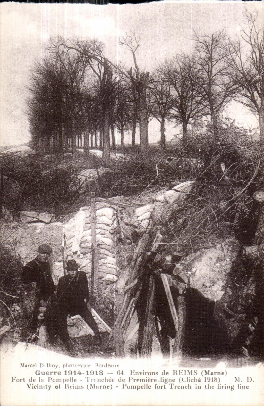 Distinct CPA Reims Surroundings of Reims Fort of Pompelle of First Militaria Line