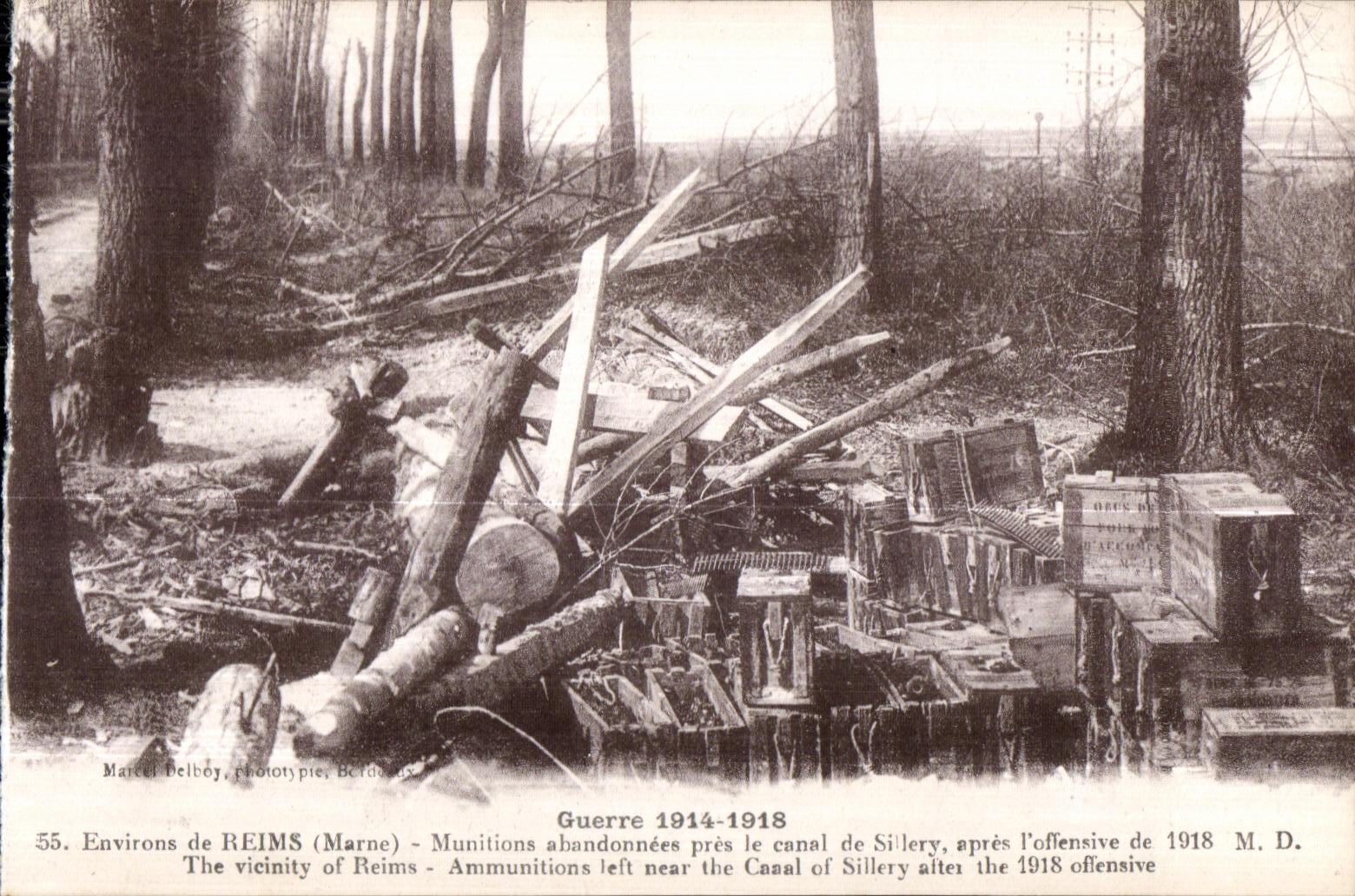 CPA Reims Surroundings of Ammunition ahandonnees close the canal of Silery after Militaria offensive
