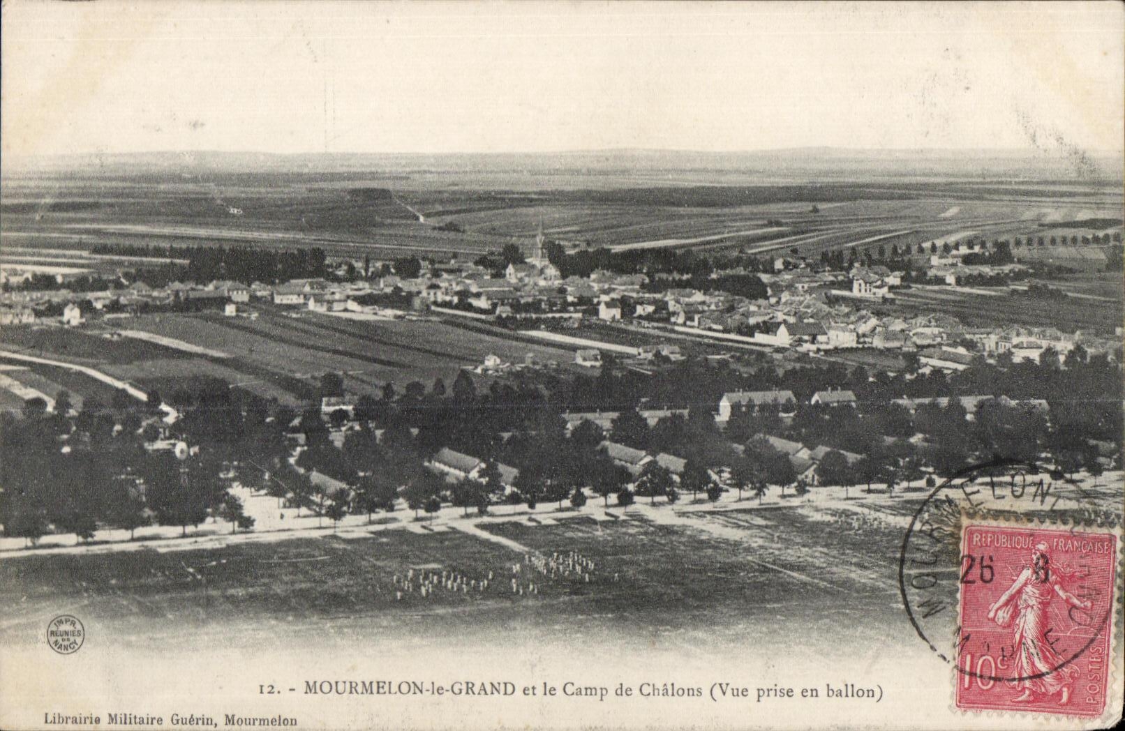 Mourmelon Large and Large one and the Camp of Trawl-nets Seen from in balloon