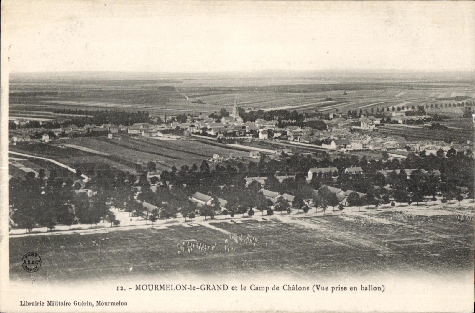 Mourmelon the Large one and the Camp of Trawl-nets Seen from in balloon