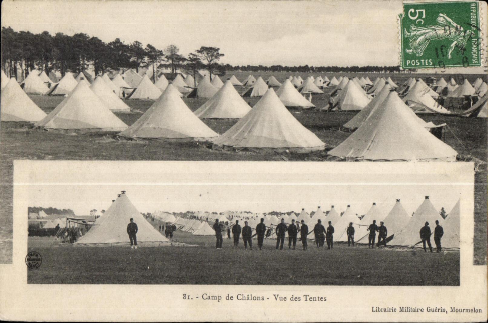 CPA Camp of Trawl-nets Seen of the Militaria Tents