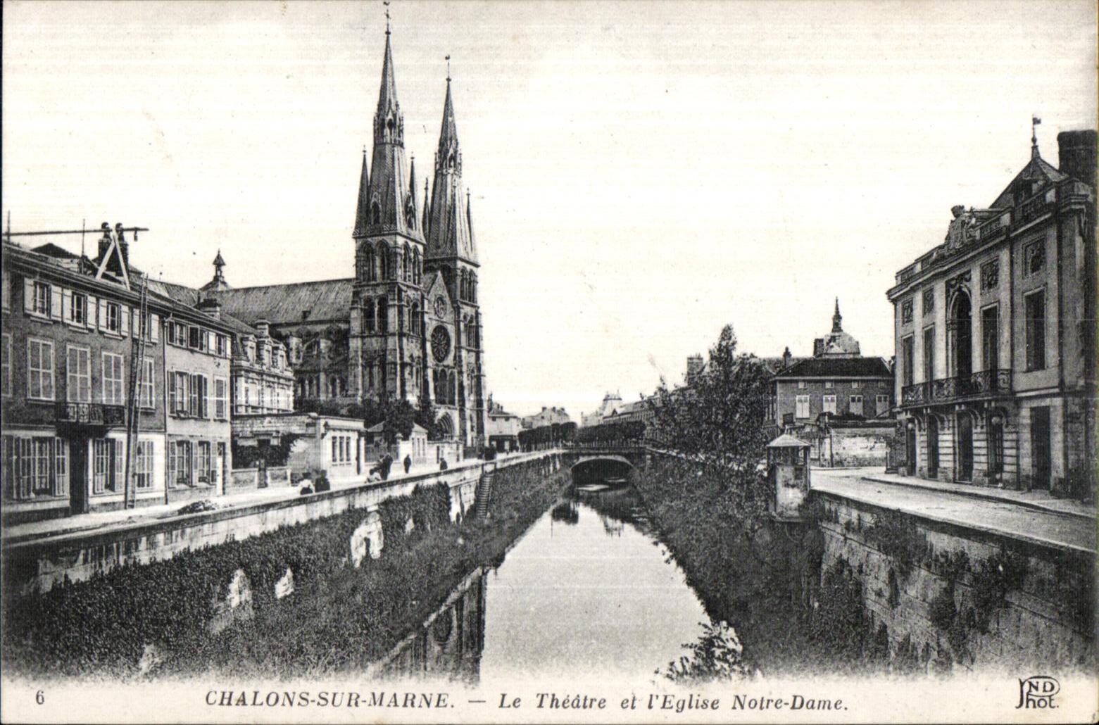 CPA Trawl-nets On the Marne the Theater and I Notre Dame Church