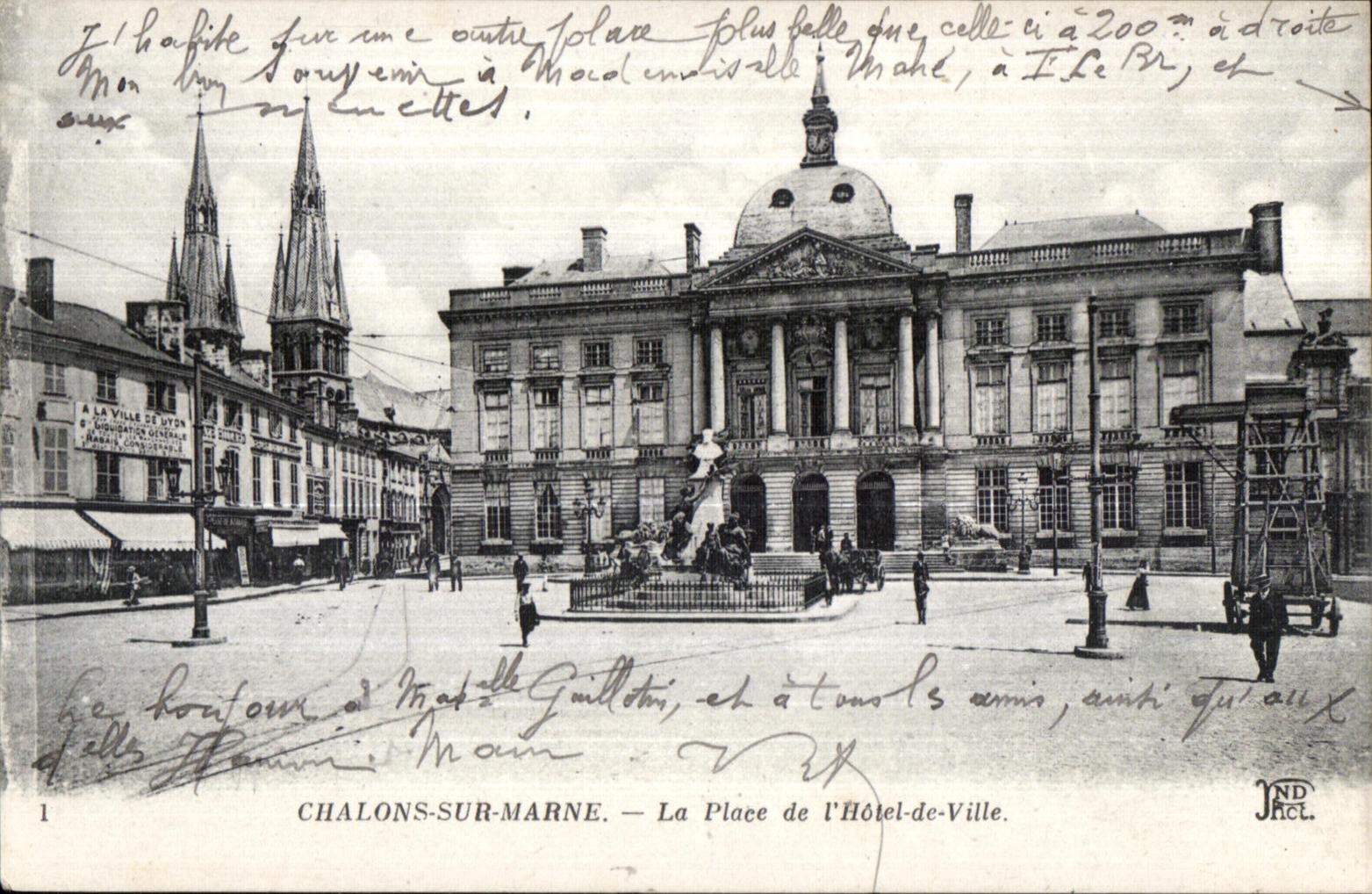 CPA Trawl-nets On the Marne the Place of I Town hall