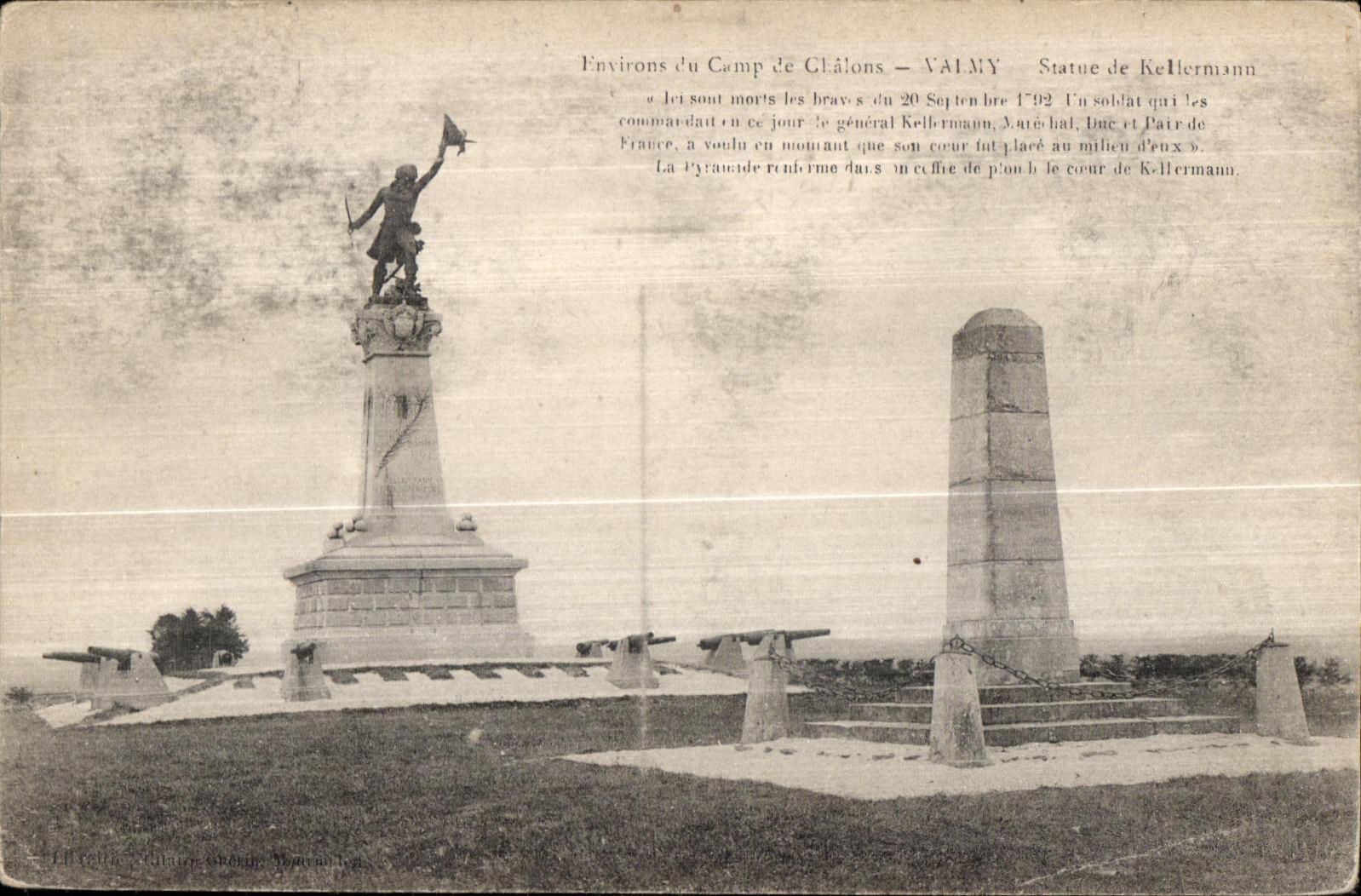 CPA Surroundings of the Camp of Valmy Trawl-nets Statue of Kellerman