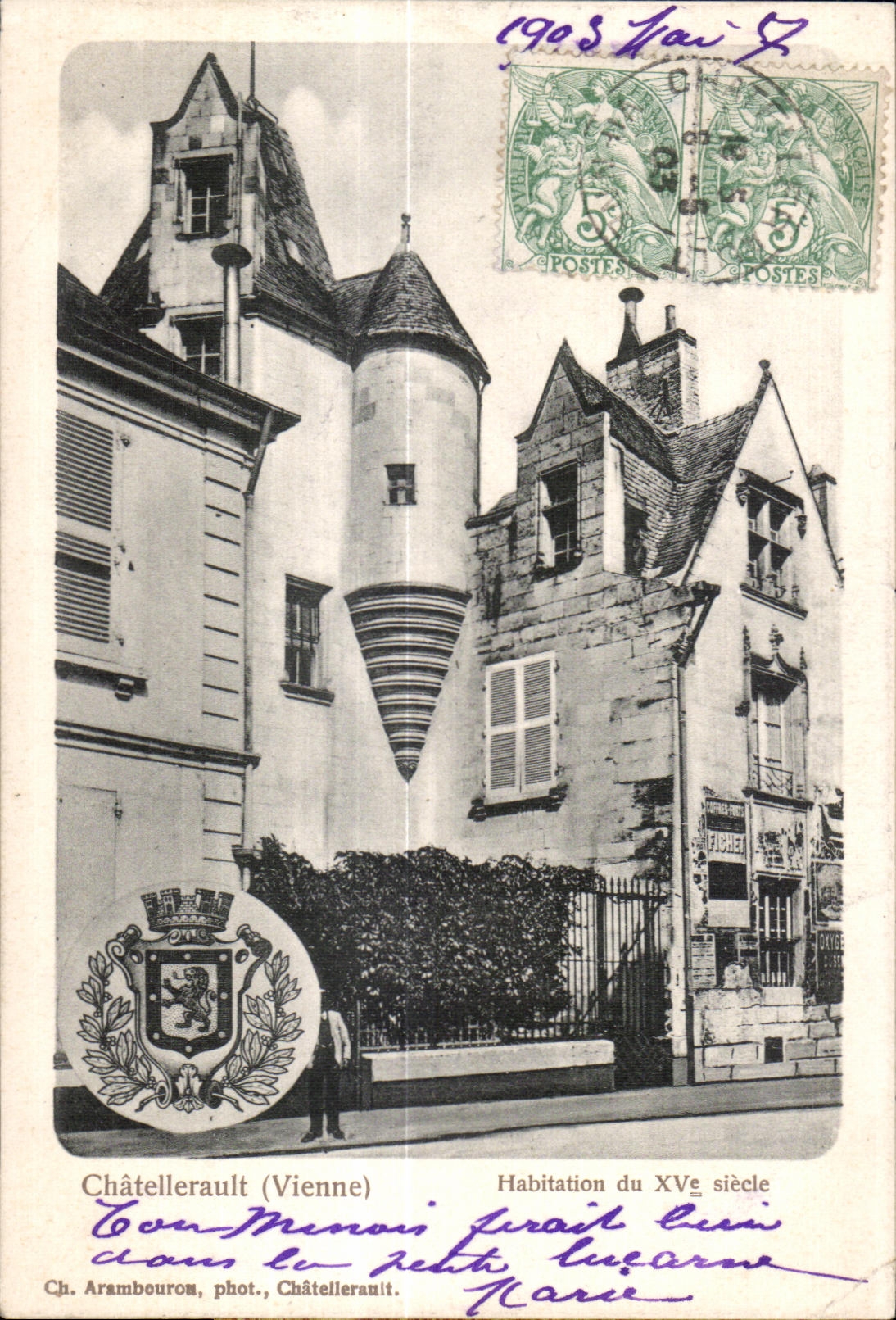 CPA Chatellerault (Vienne) Habitation Du XVe sieele