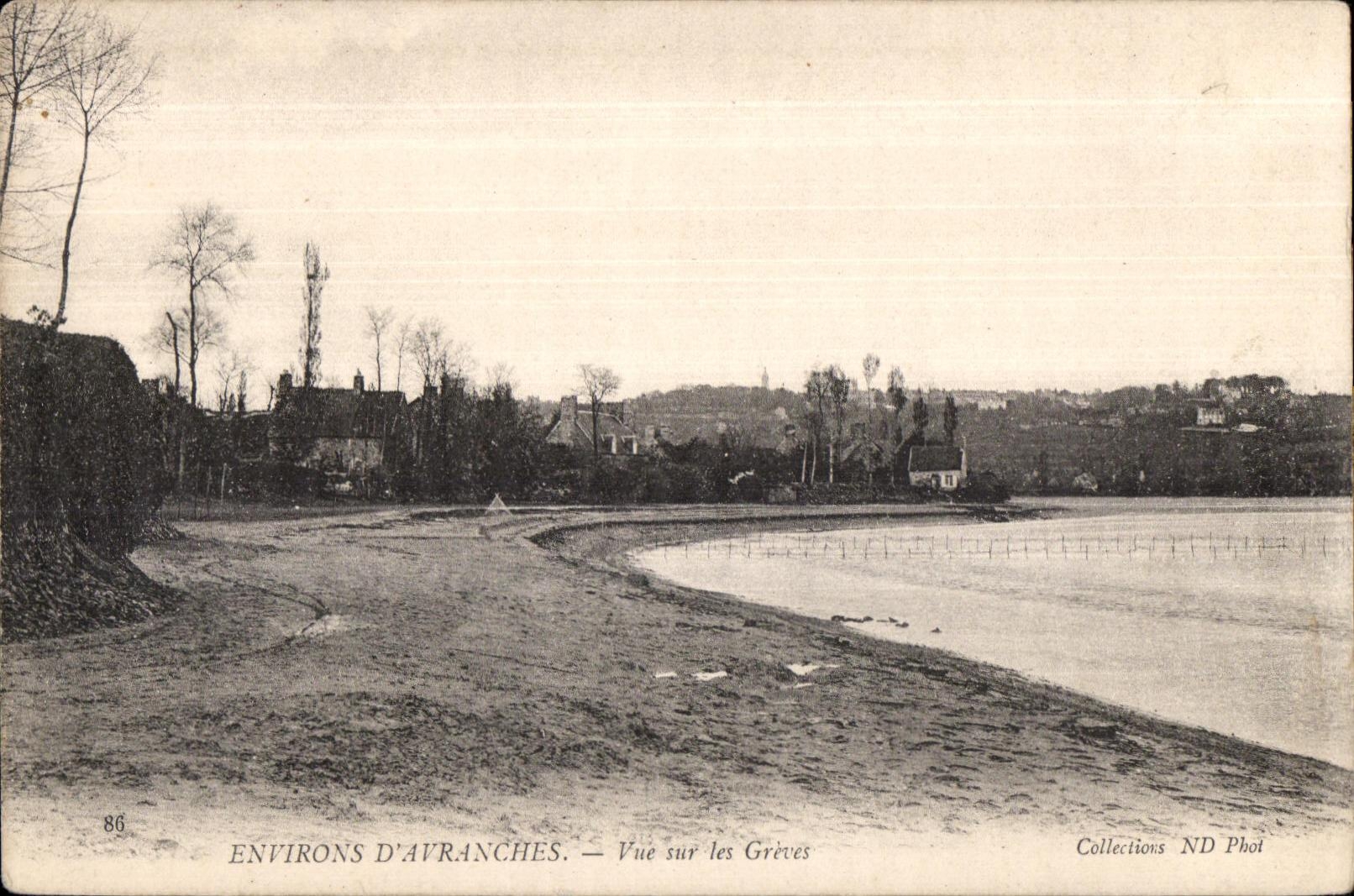 CPA Avranches D Avranches Vue sur les Greves