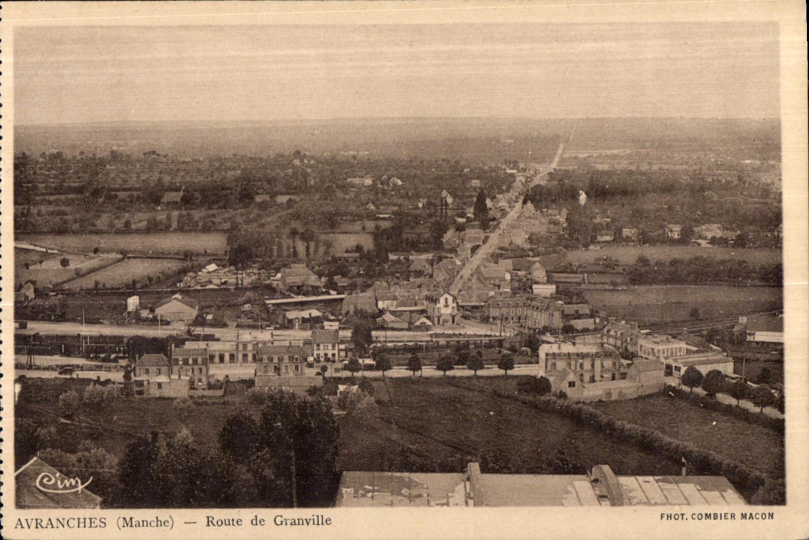 CPA Avranches (manche) route de granville