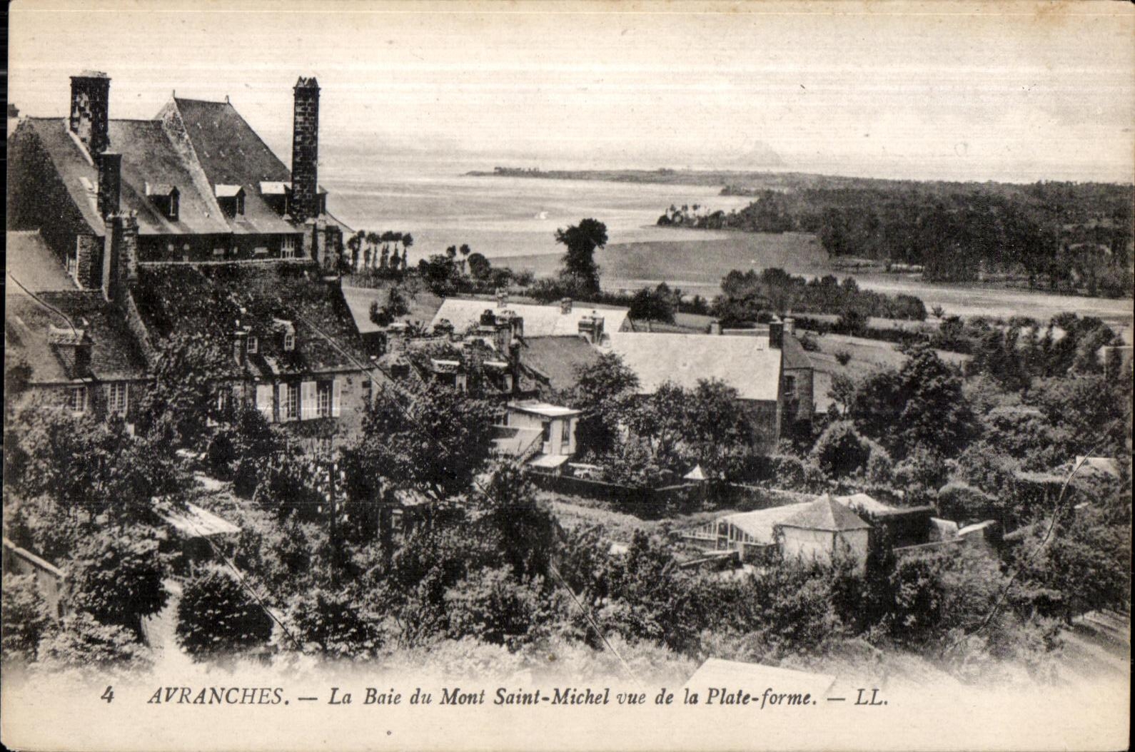 CPA Avranches la baie du mont saint michel vue de la plate forme