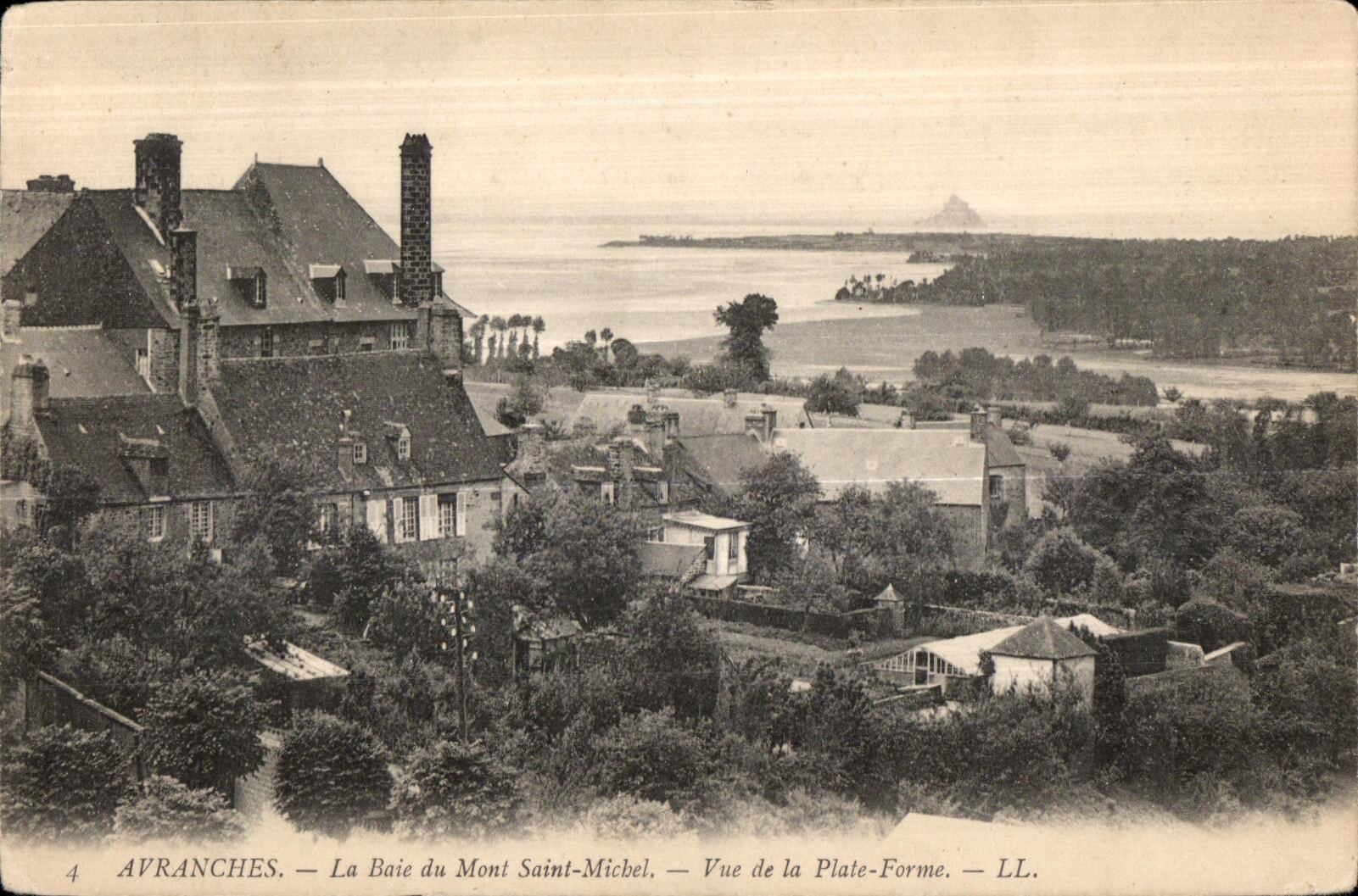 CPA Avranches la baie du mont saint michel vue de la plate forme