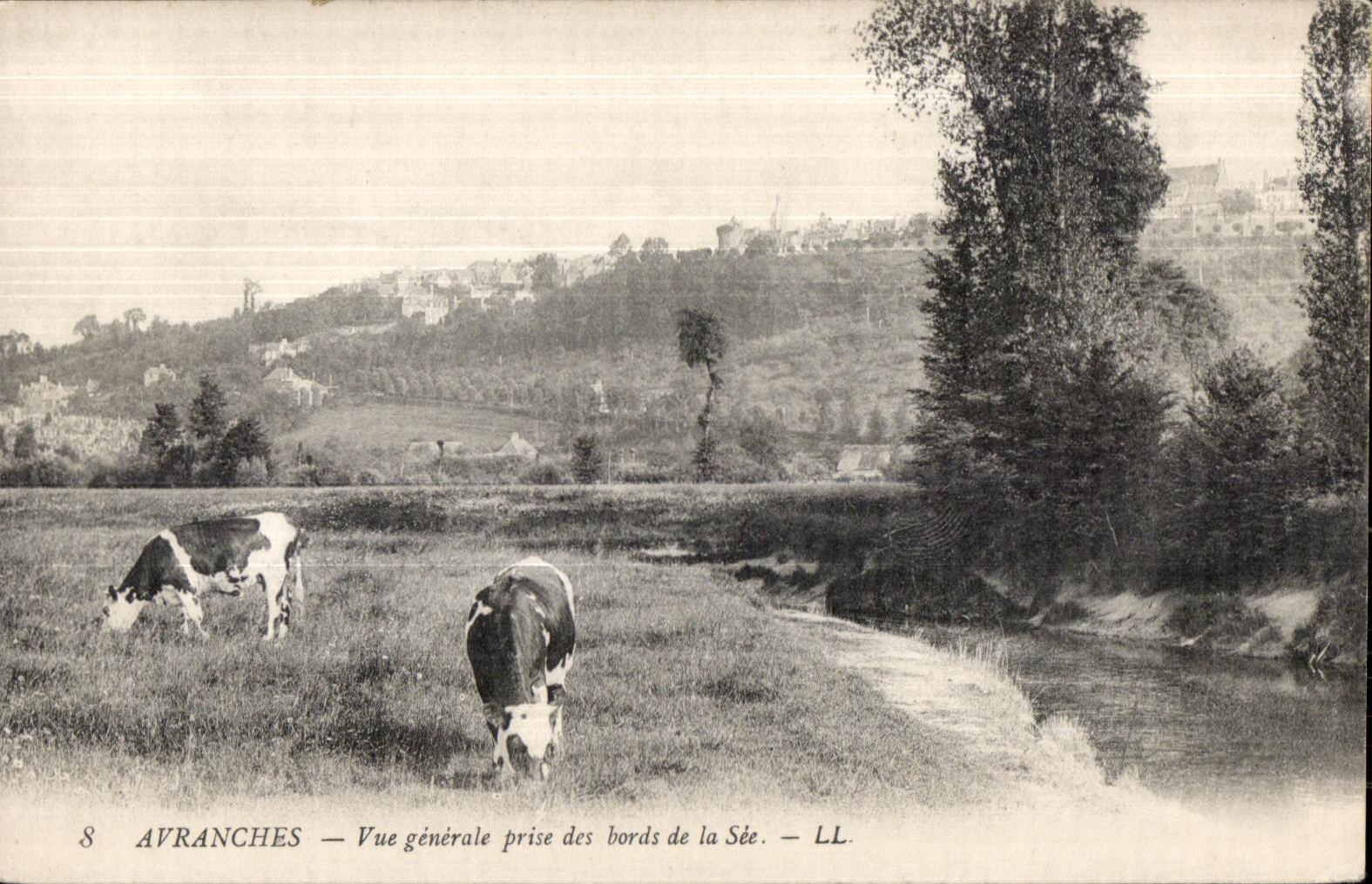 CPA Avranches vue generale prise des bords de la See Vaches