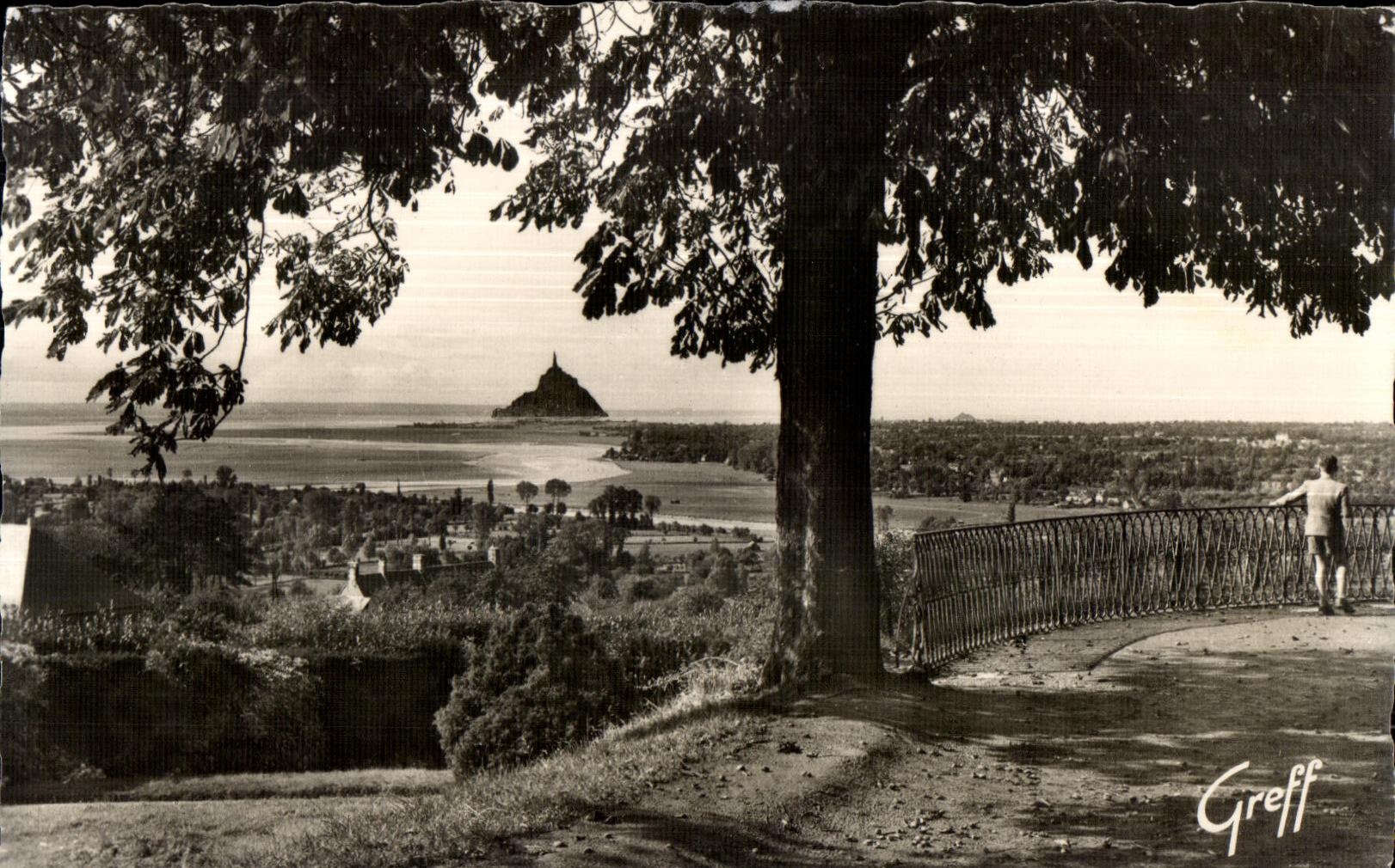 CPA En Normandie Avranches (Manche) La Baie du Mont Saint Michel Vue du Jardin Des Plantes