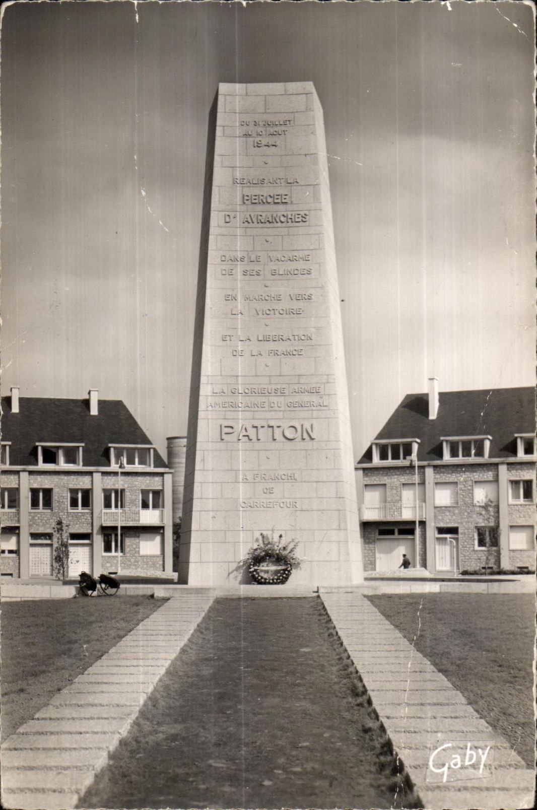 CPS Avranches (Manche) Le Monument Patton En Souvenir de la Liberation Du JUillet du Aout Architectes Delage et Cheftel