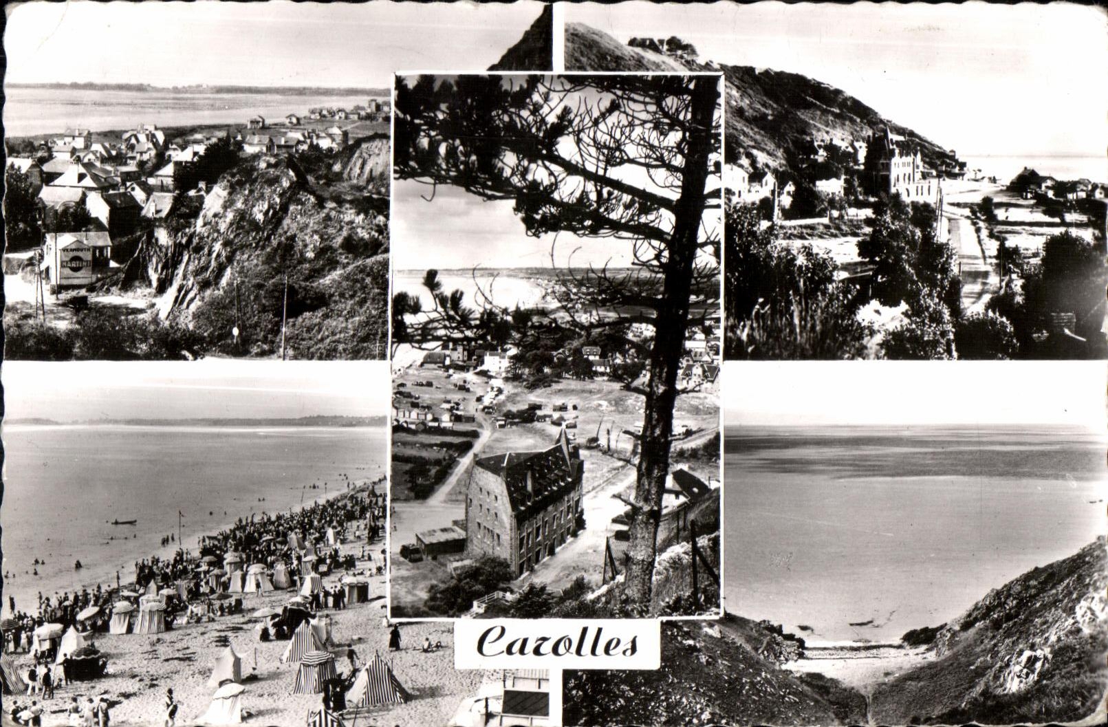 CPSM Carolles Vue Vers Jullouville Vue generale La Blage Vallee du Lude