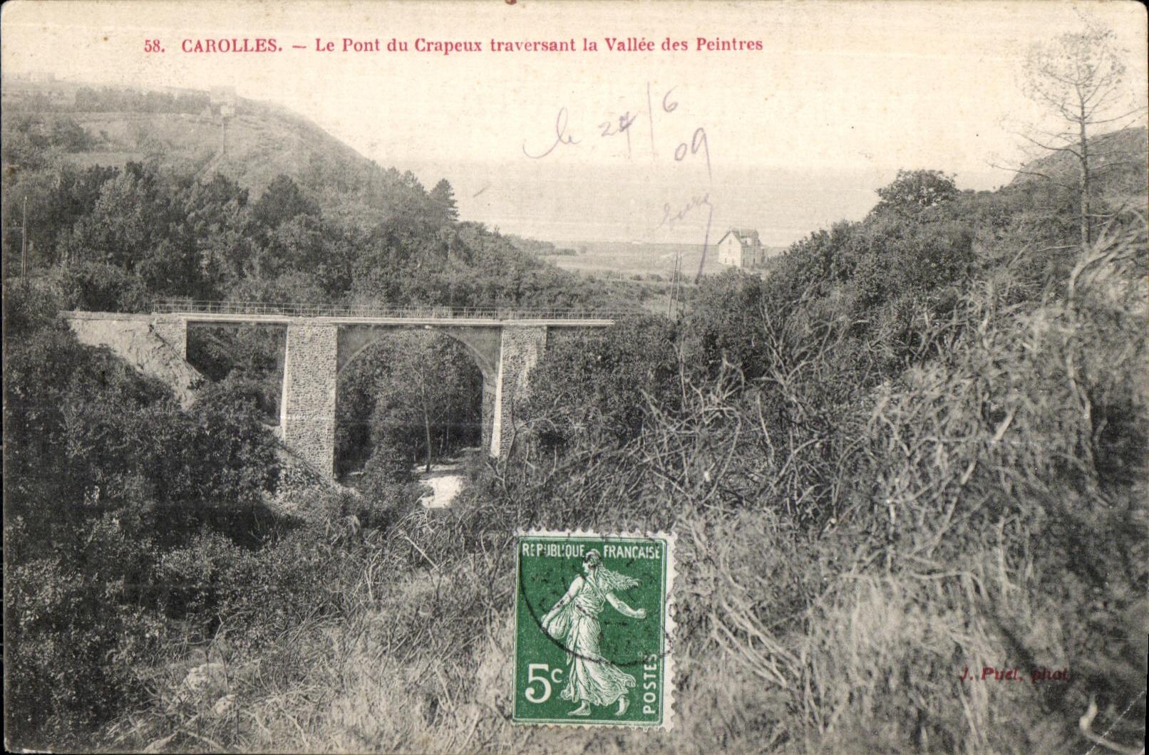 CPA Carolles Le Pont du Crapeux Traversant la Vallee des Peintres