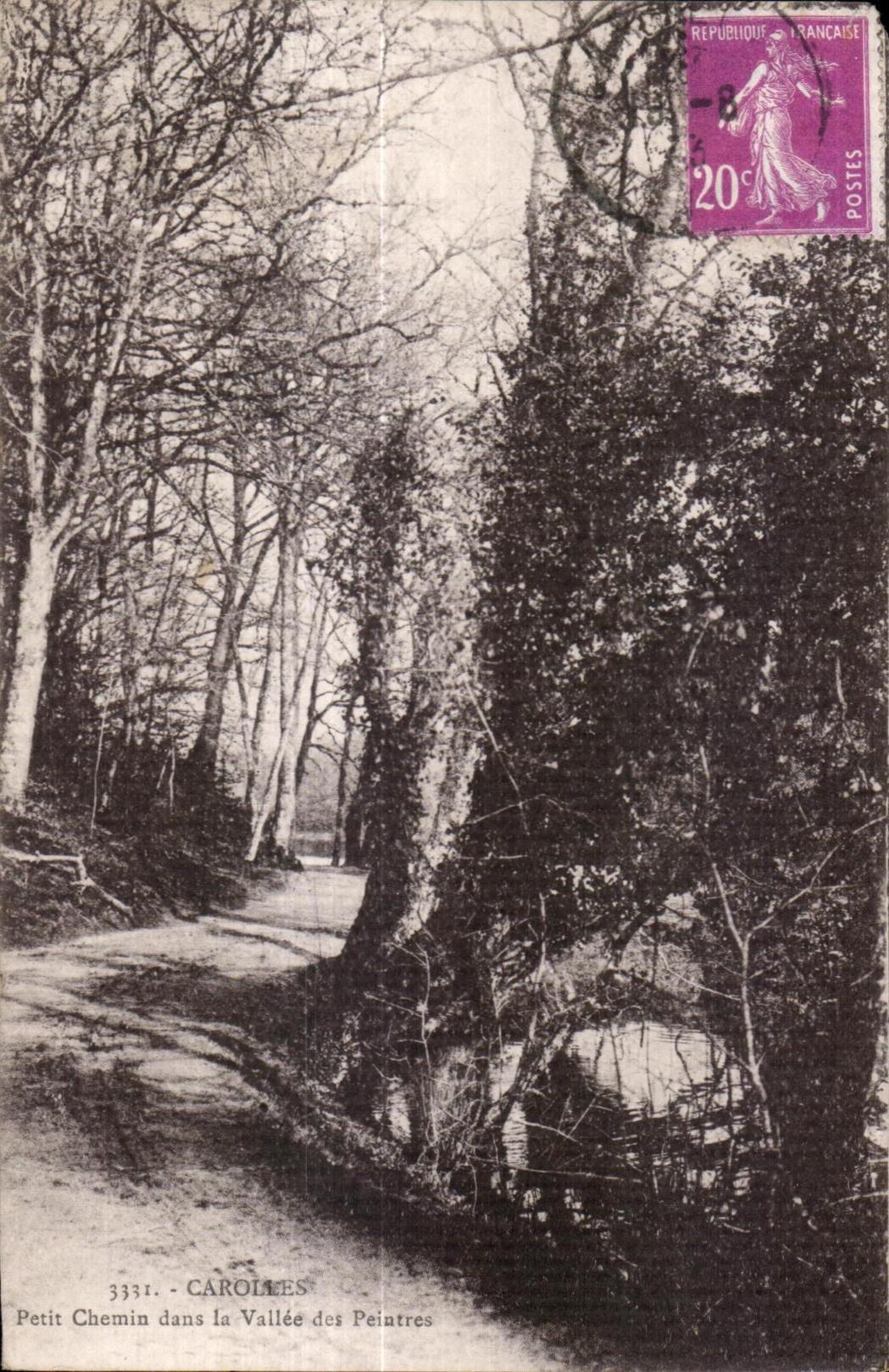 CPA Carolles (Petir Chemin dans Peintres