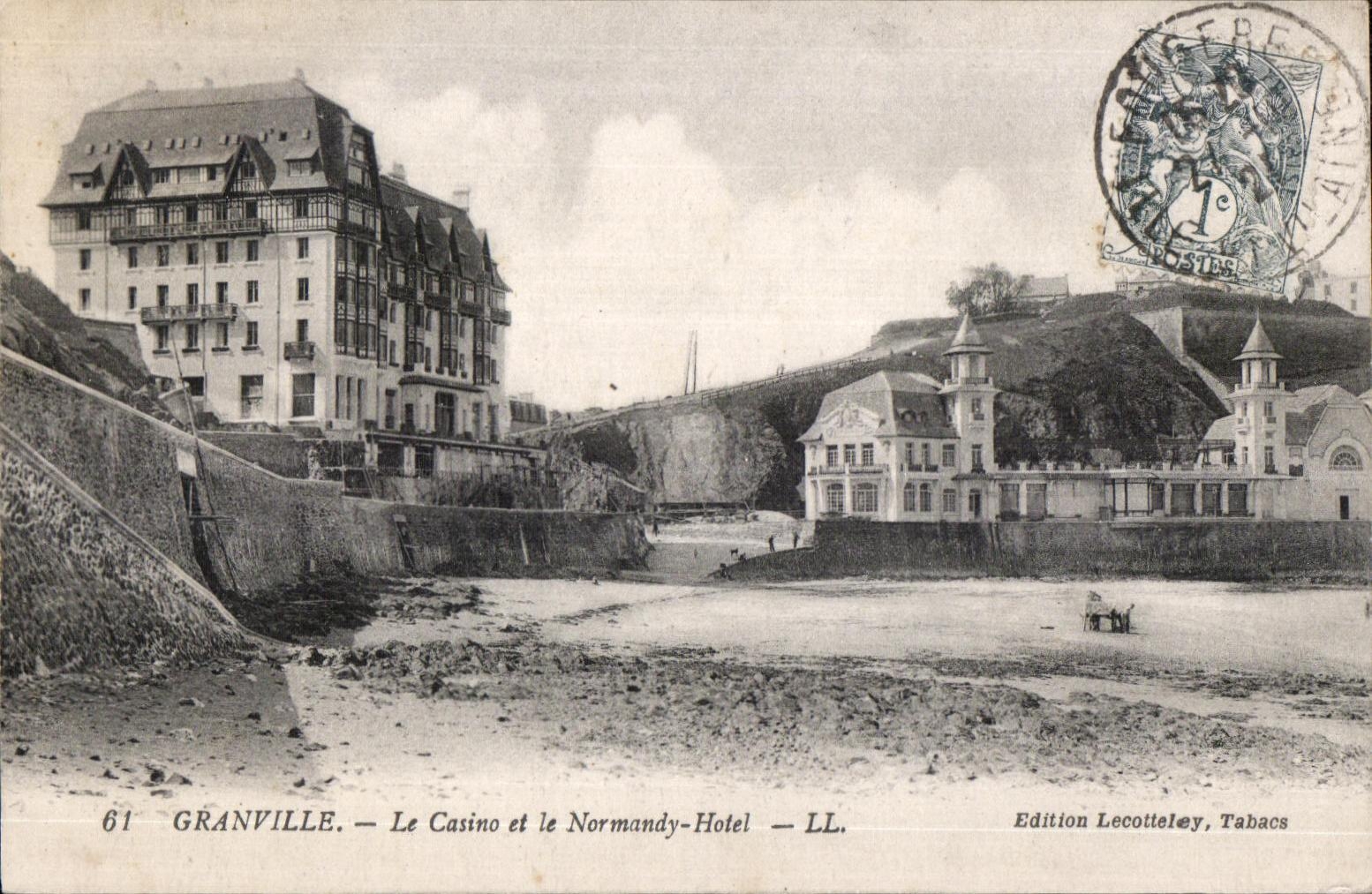 CPA Granville Le Casino et le Normandy Hotel