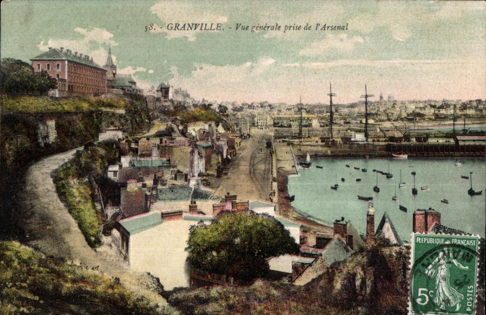 CPA Granville Vue generale prise de l Arsenal