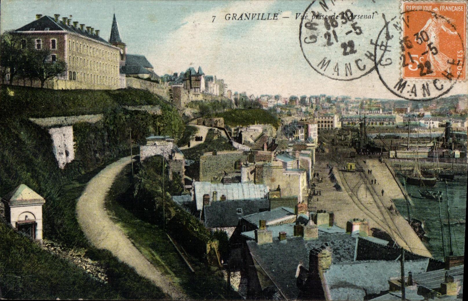 CPA Granville Vue prise de l arsenal