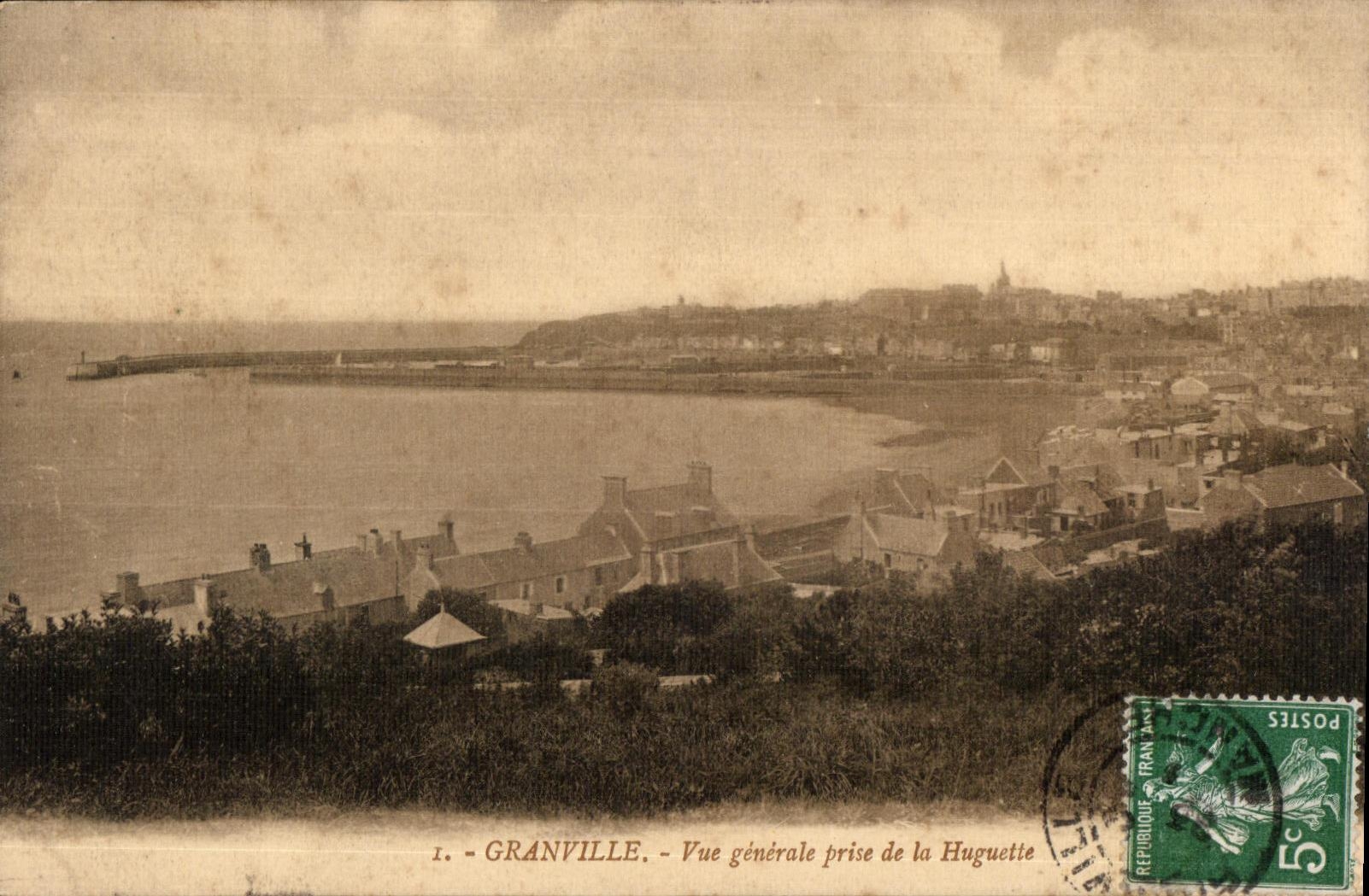 CPA Granville Vue generale prise de la Huguette