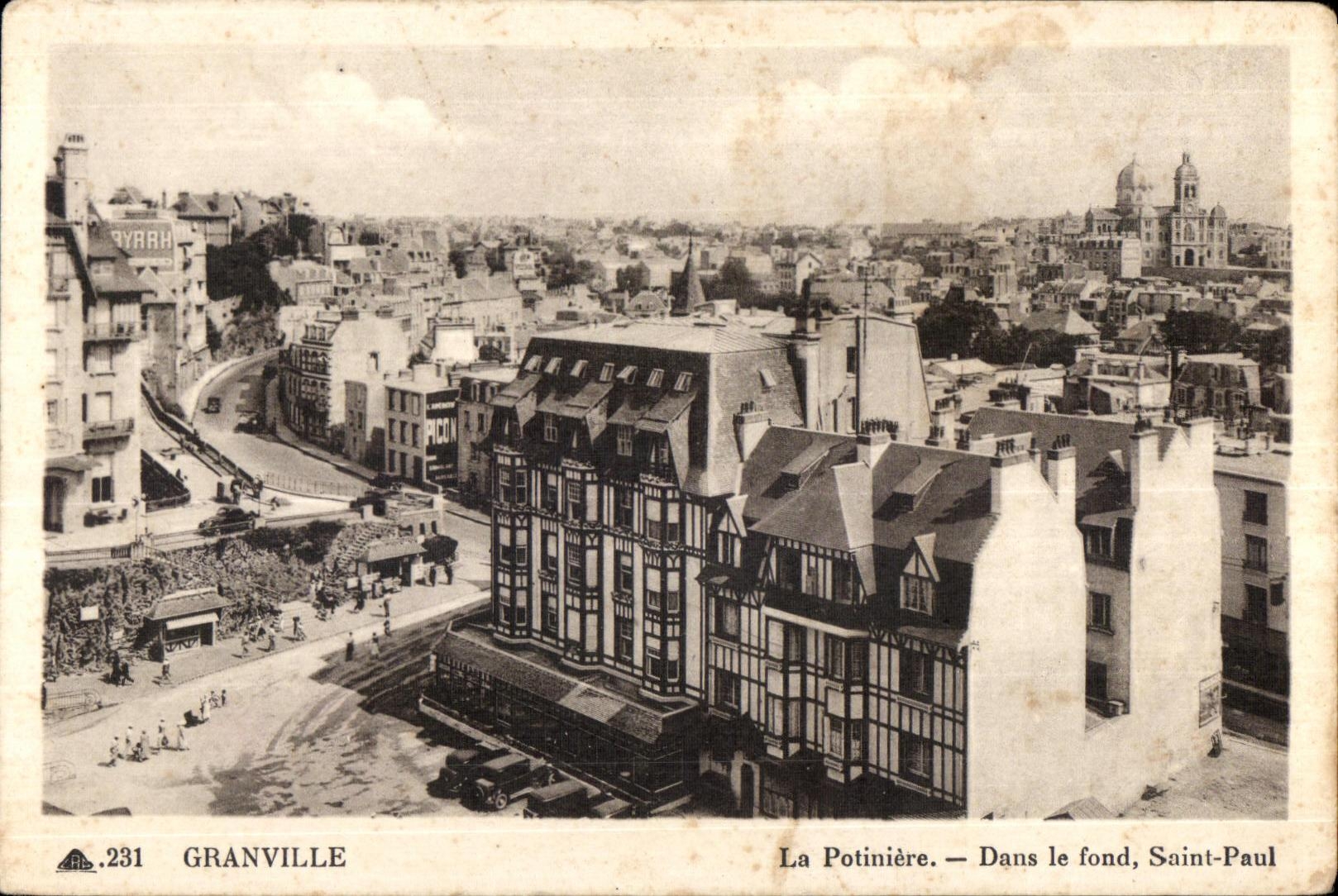 CPA Granville La Potiniere Dans Le fond Saint Paul