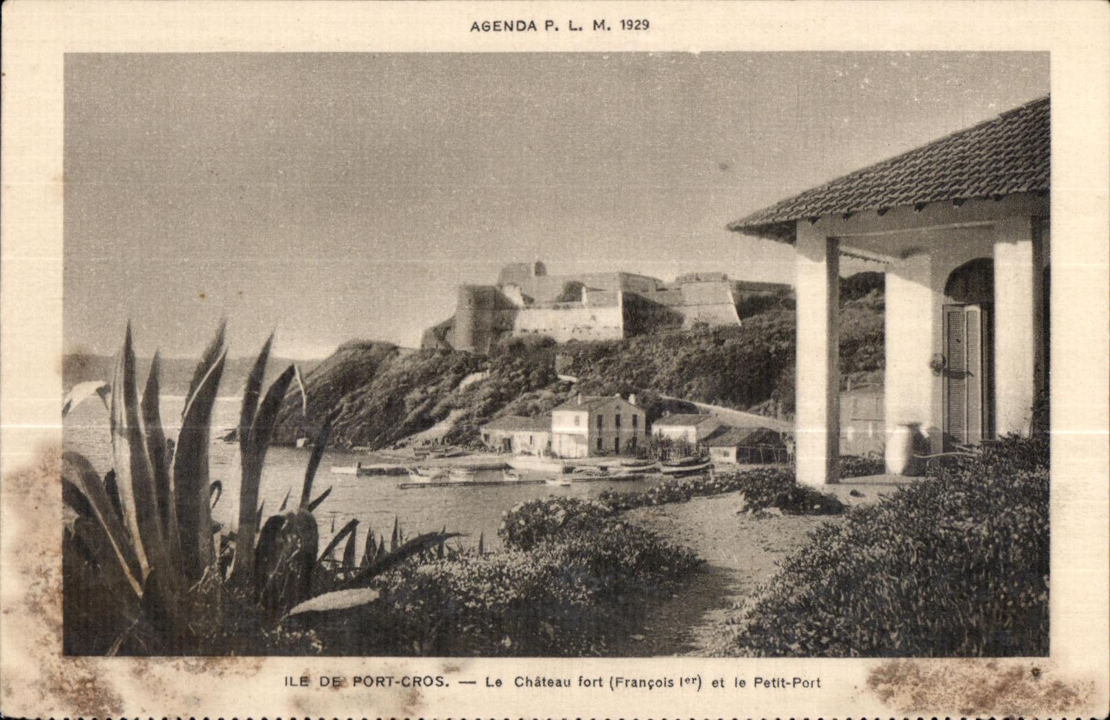 CPA Ile de Port Cros Le Chateau fort (Francois) et le Pettit Port