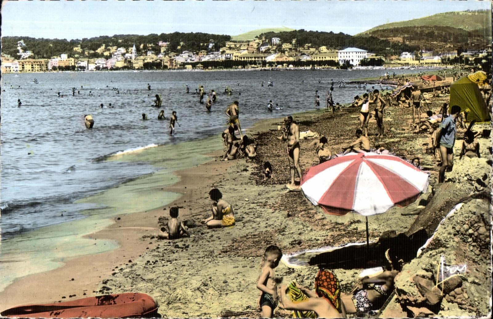 CPA Cote d Azur Sanary La Plage de Six Fours