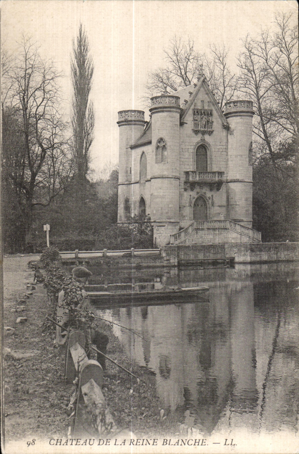 CPA Chateau De La Reine Blanche Pecheur 