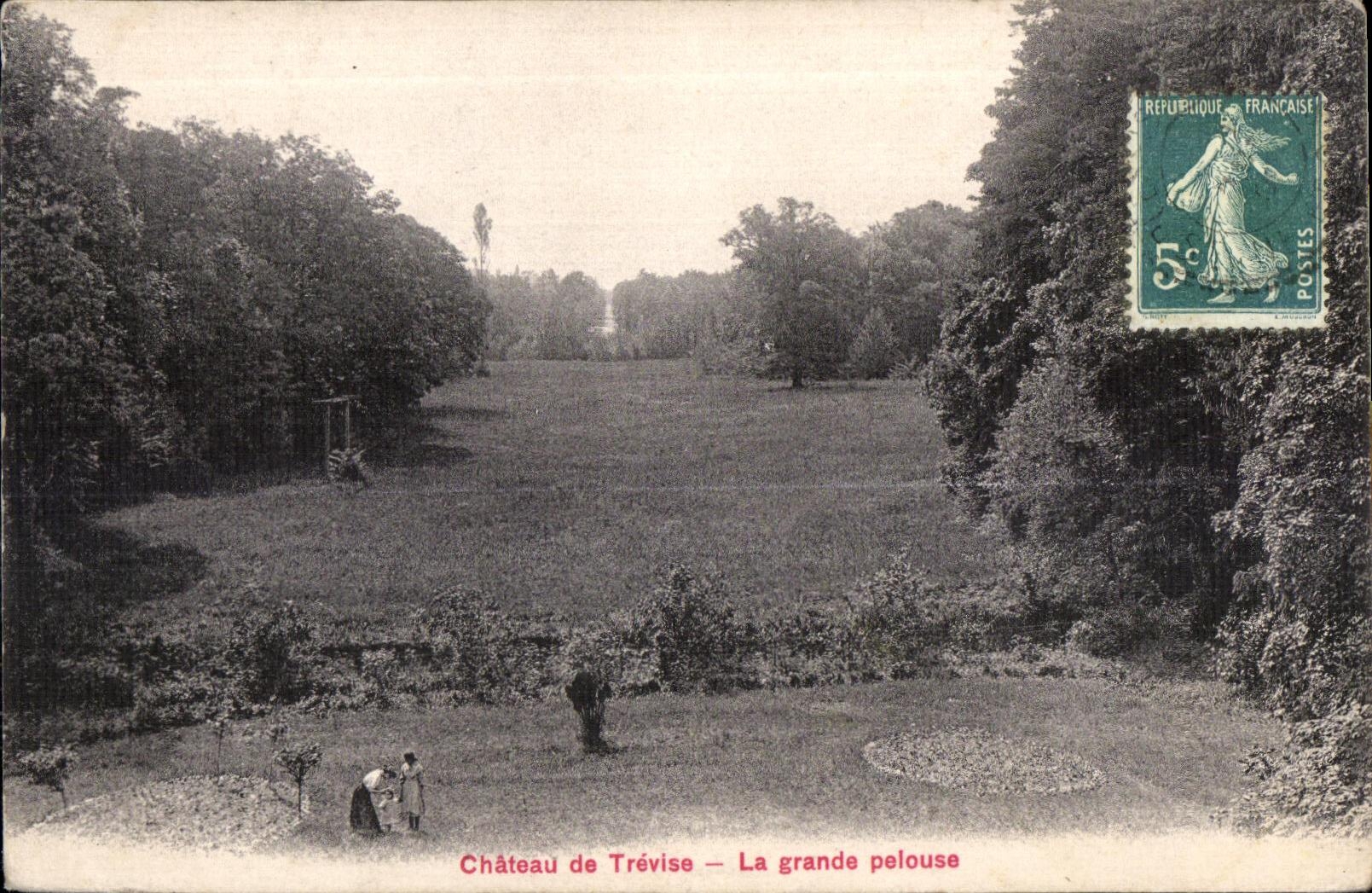 CPA Chateau de Trevise La grande pelouse