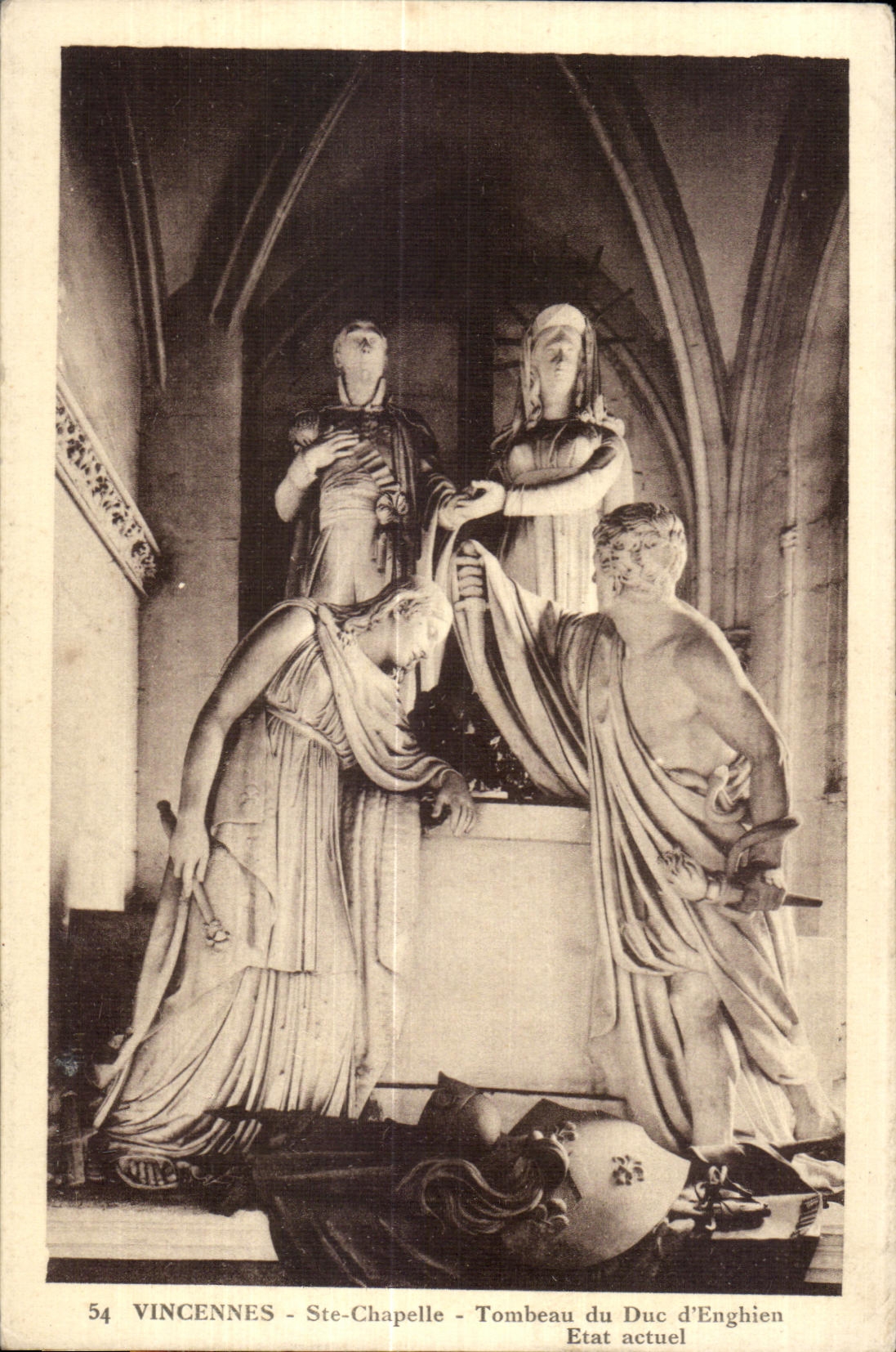 CPA Vincennes Vault Tomb of the Duke Enghien Actual position