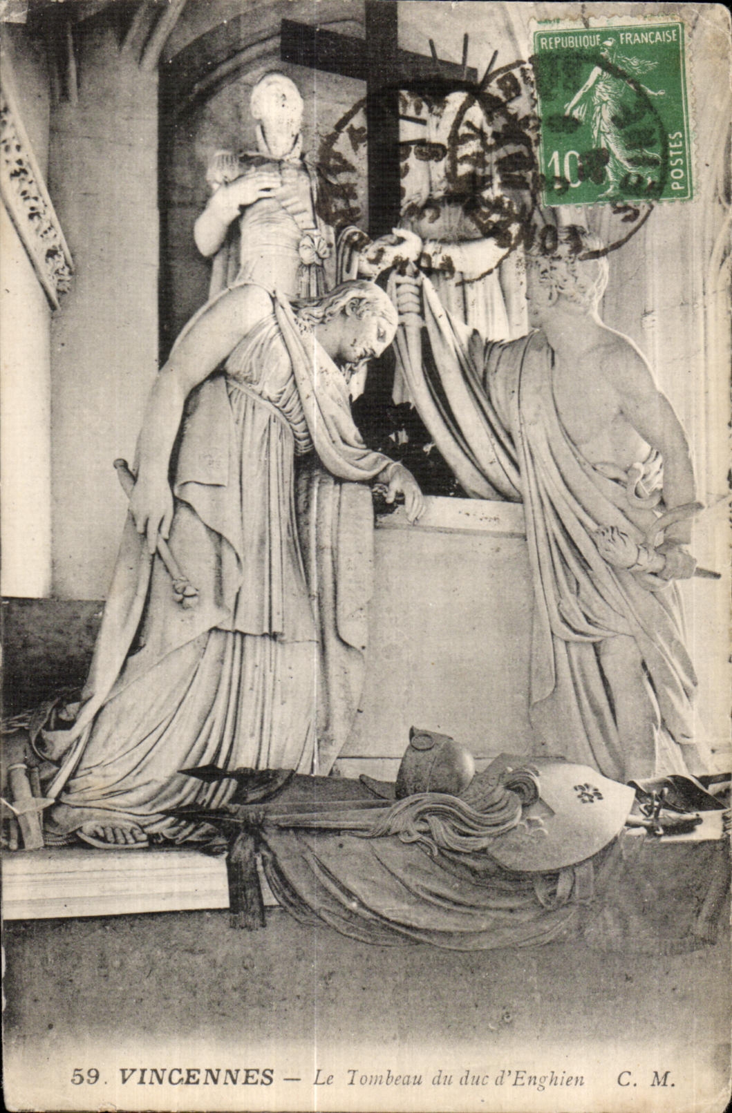 CPA Vincennes the Tomb of the duke Enghien