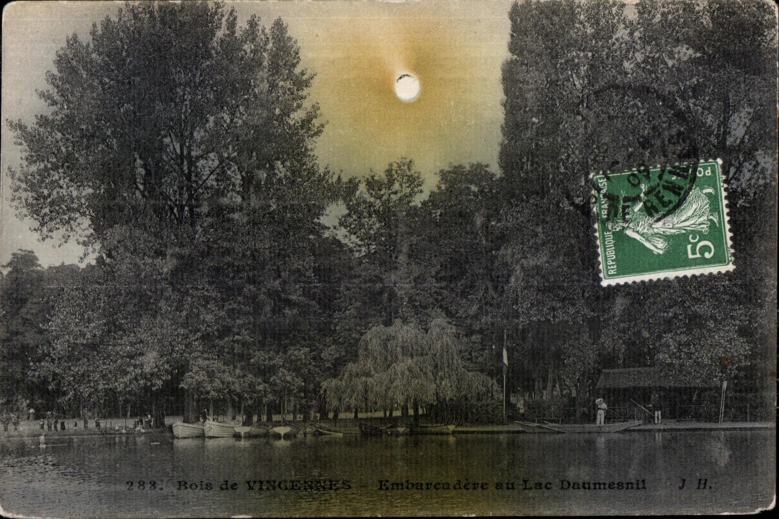 CPA Vincennes Embacadere with the Lake Daumesnil