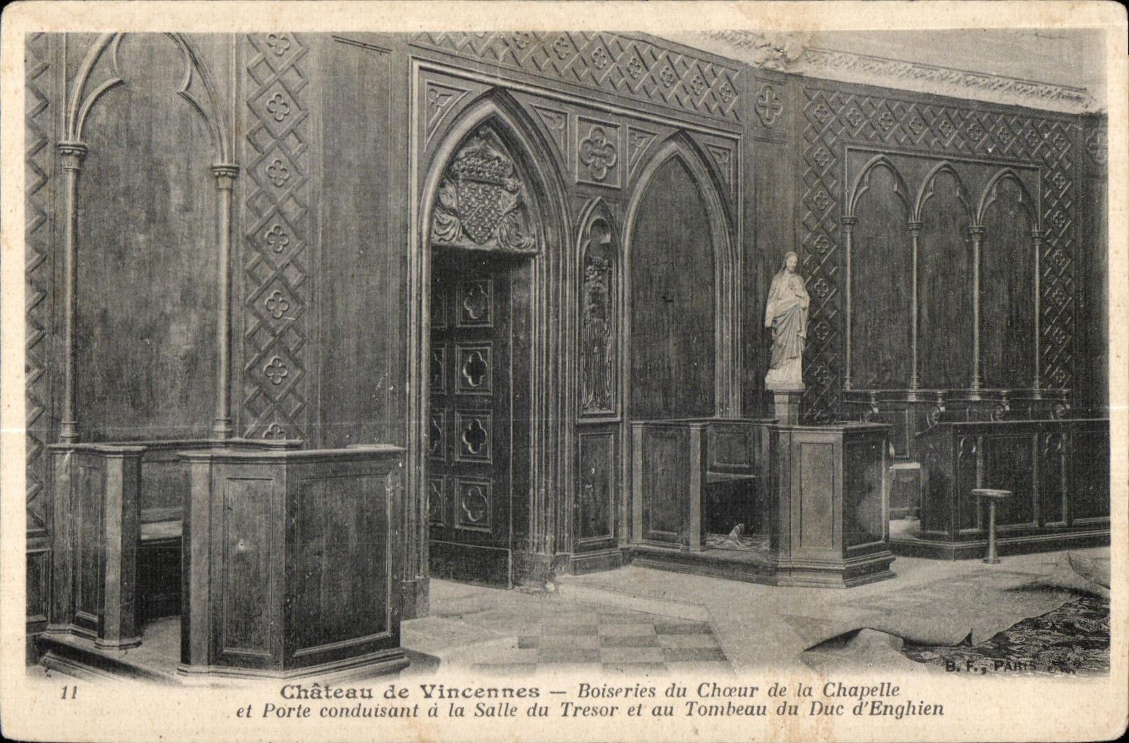 CPA Castle of Vincennes Woodworks of the Chorus of the Vault