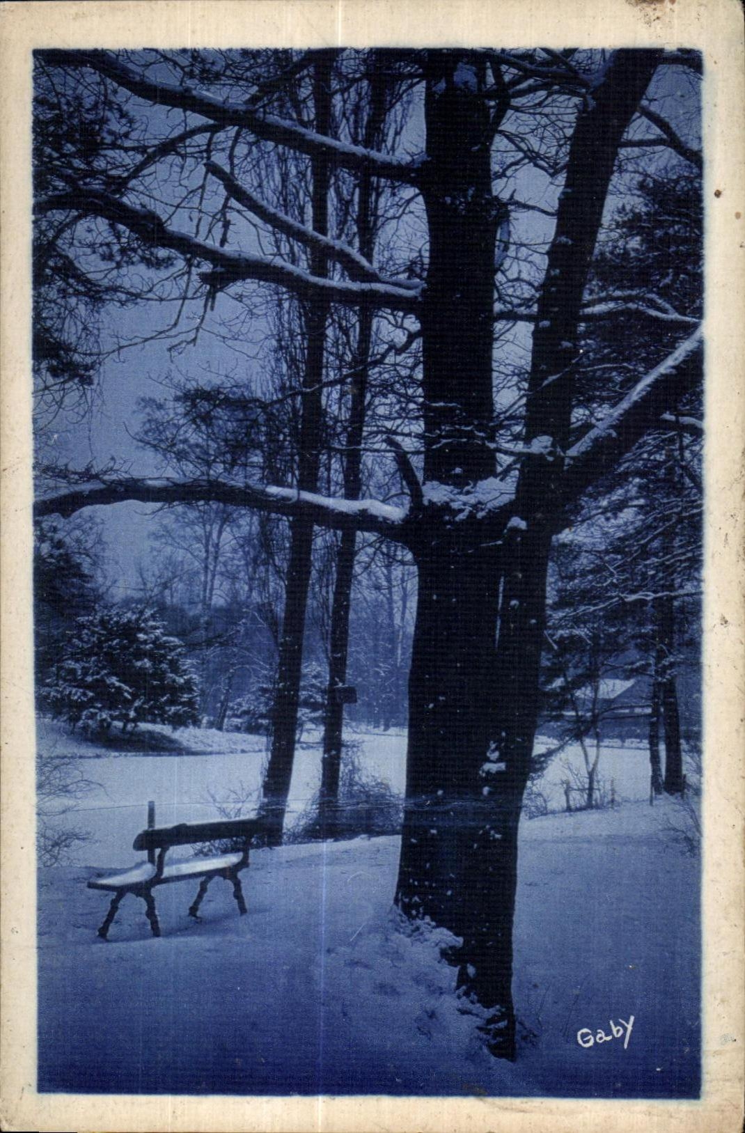 CPA En Flinant au Bois De Vincennes Pres De la Porte Jaune En hiver