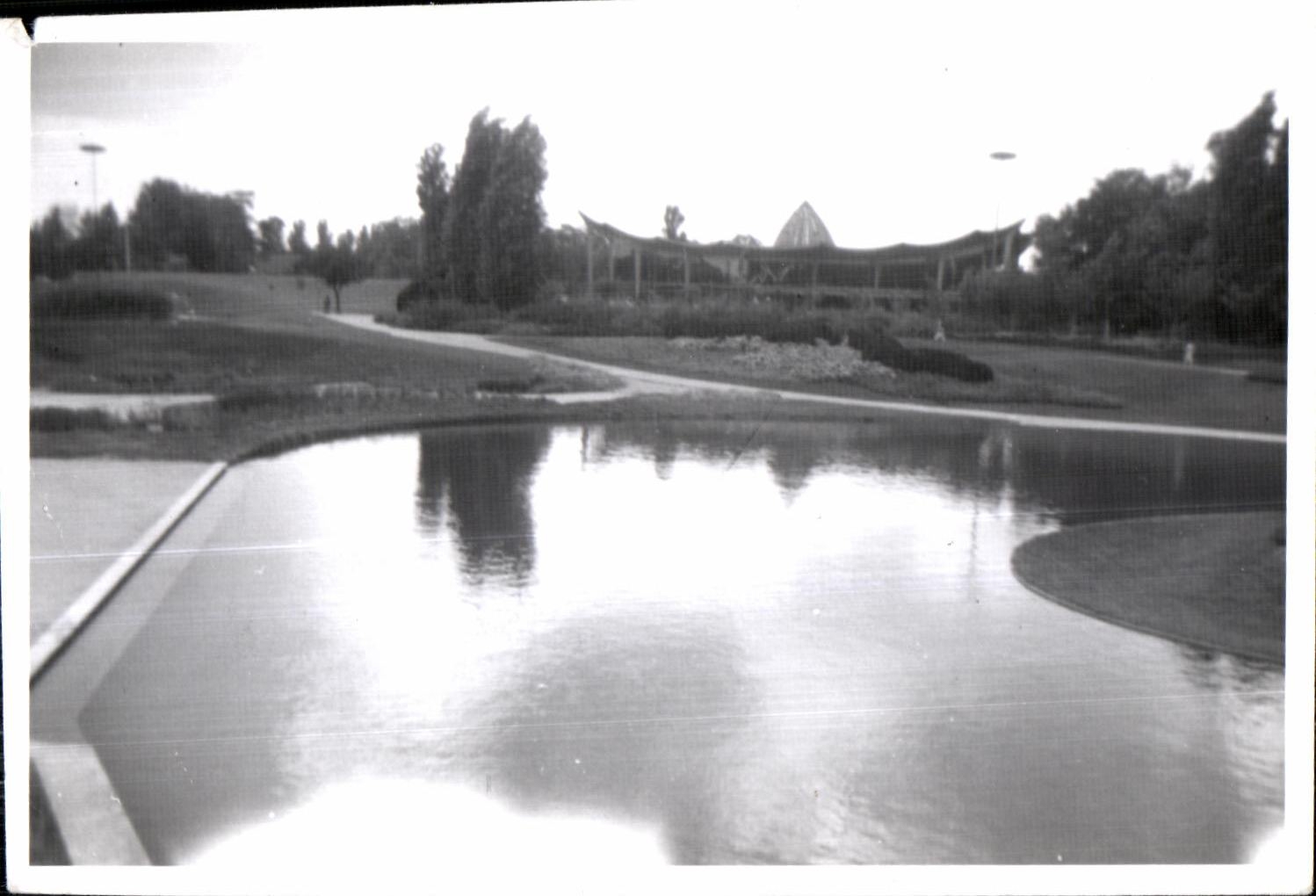 Photograph Vincennes Floral garden the lake and the restaurant