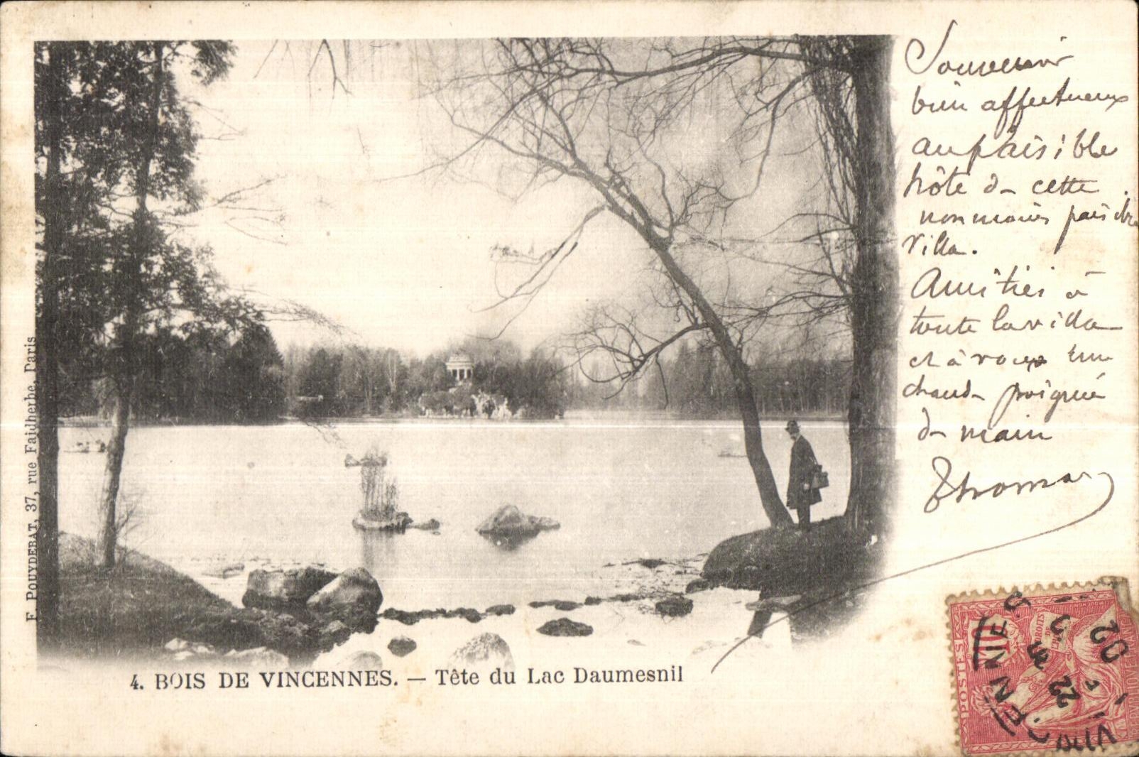 CPA Wood De Vincennes Head of the Lake Daumesil