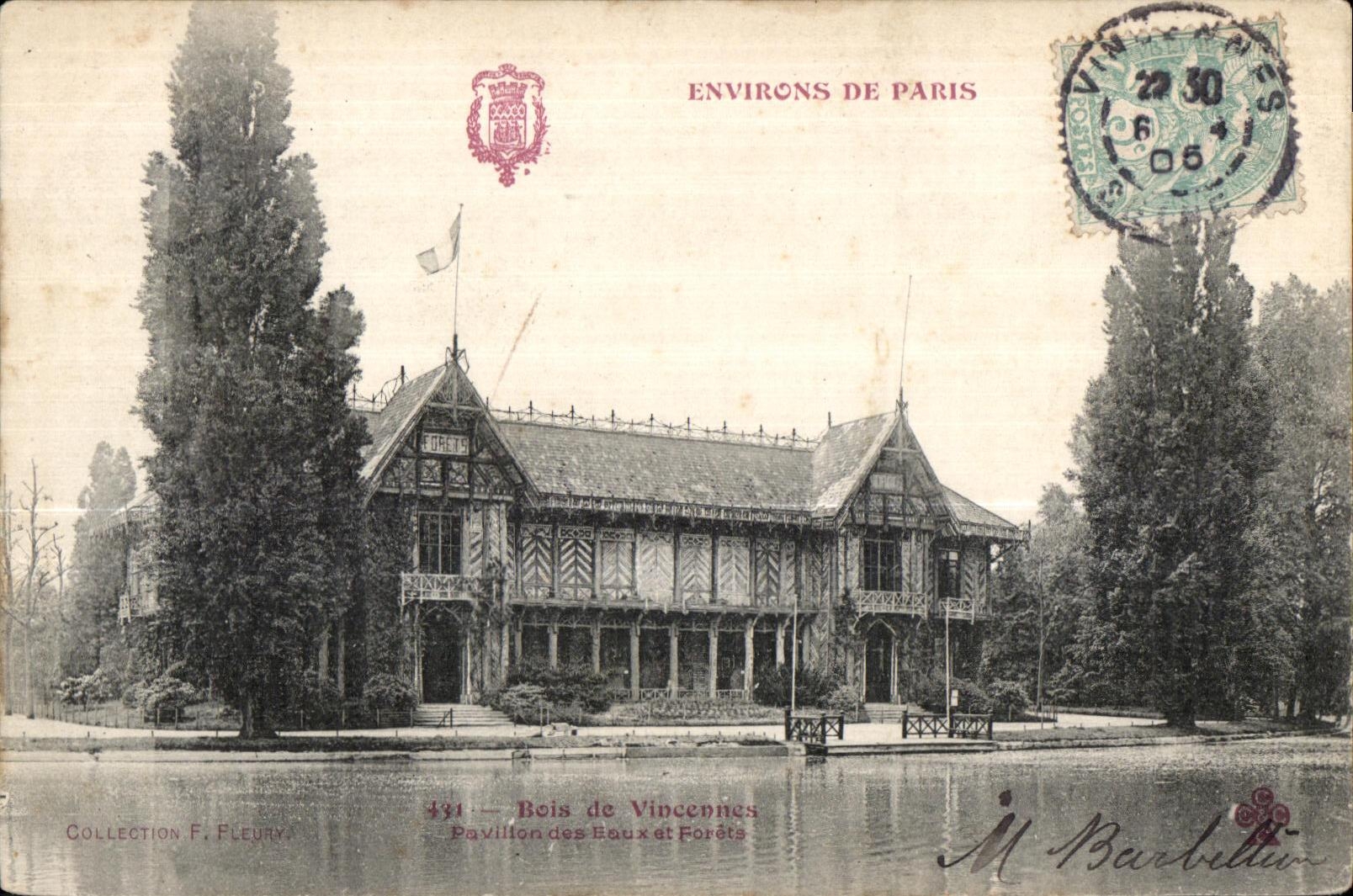 CPA Wood of Vincennes House of Water and forests