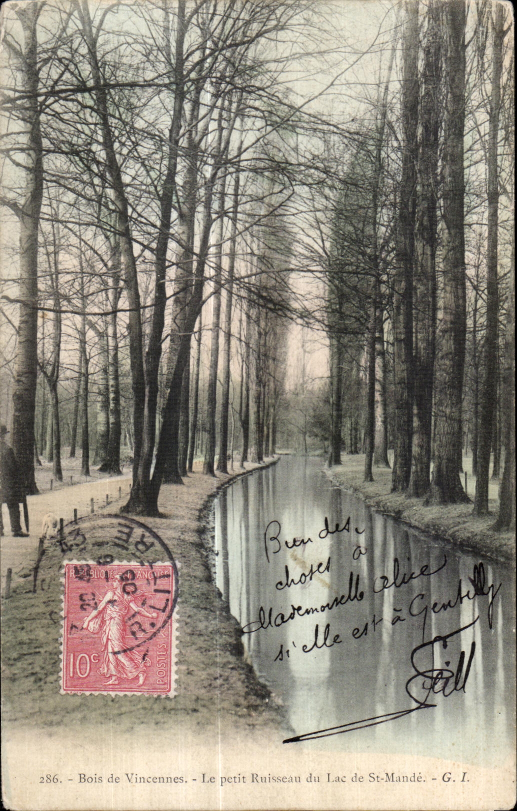 CPA Wood of Vincennes the small Brook of the Lake of St Mande